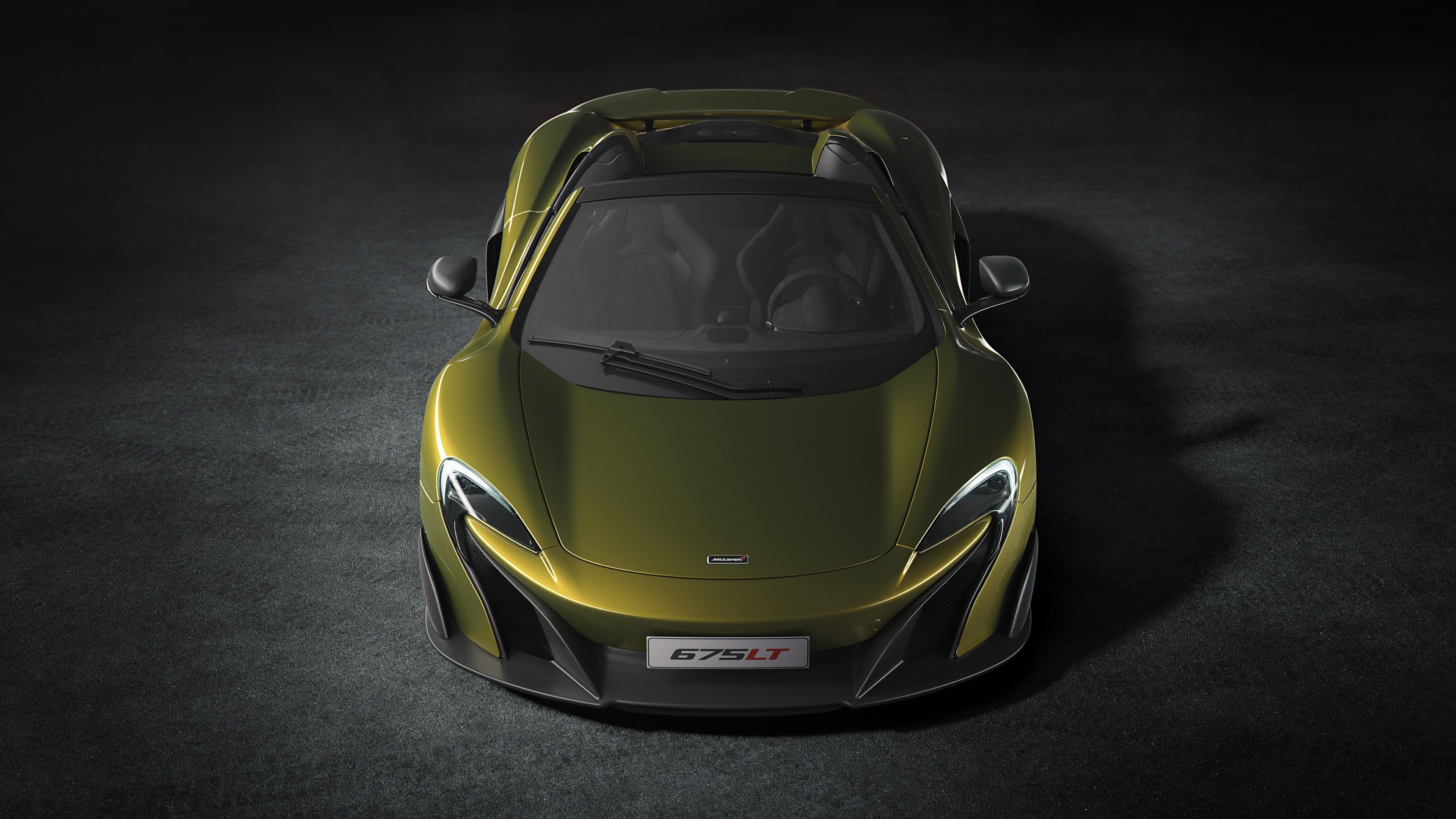 McLaren 675LT Spider, supercar, yellow, HD Wallpaper