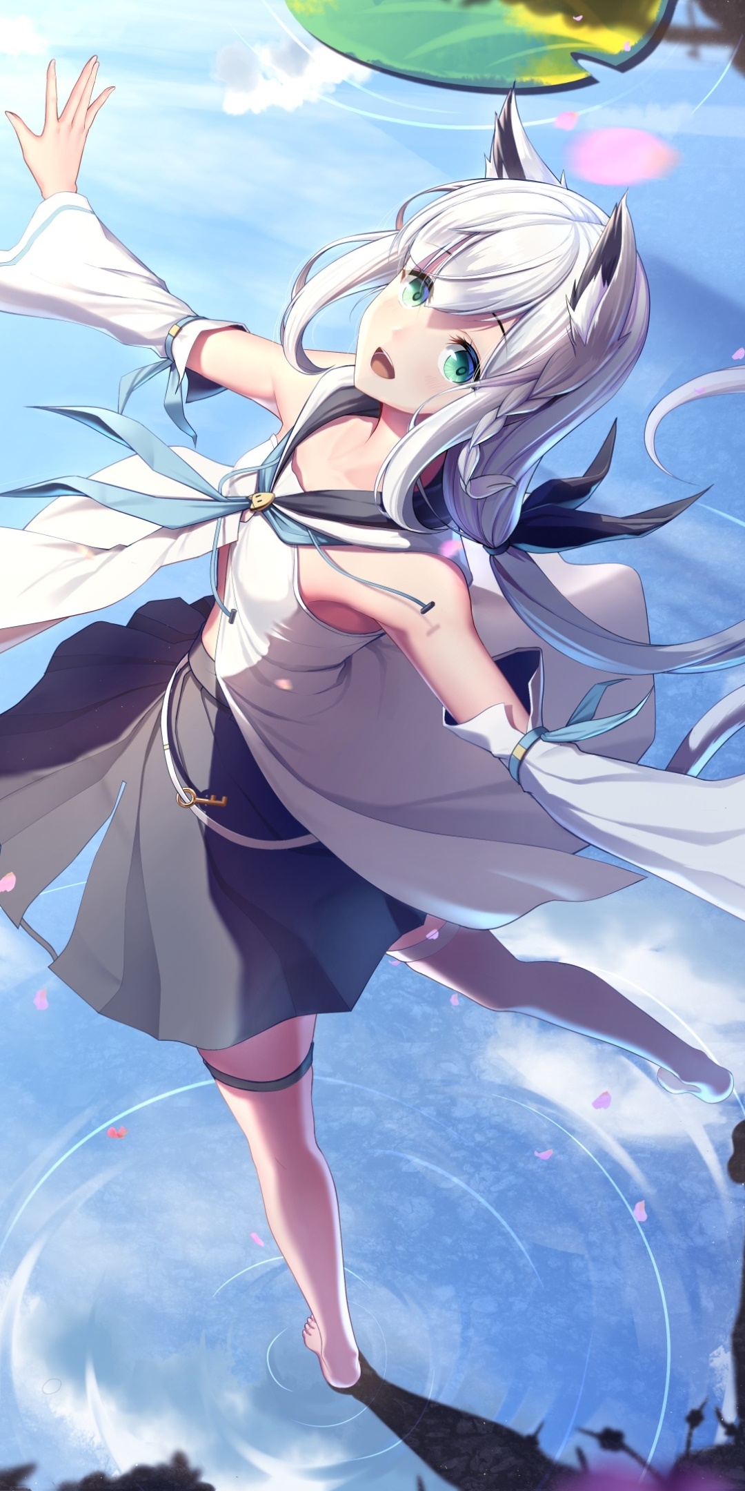 Anime Virtual Youtuber, Shirakami Fubuki, 1080x2160, Phone HD Wallpaper