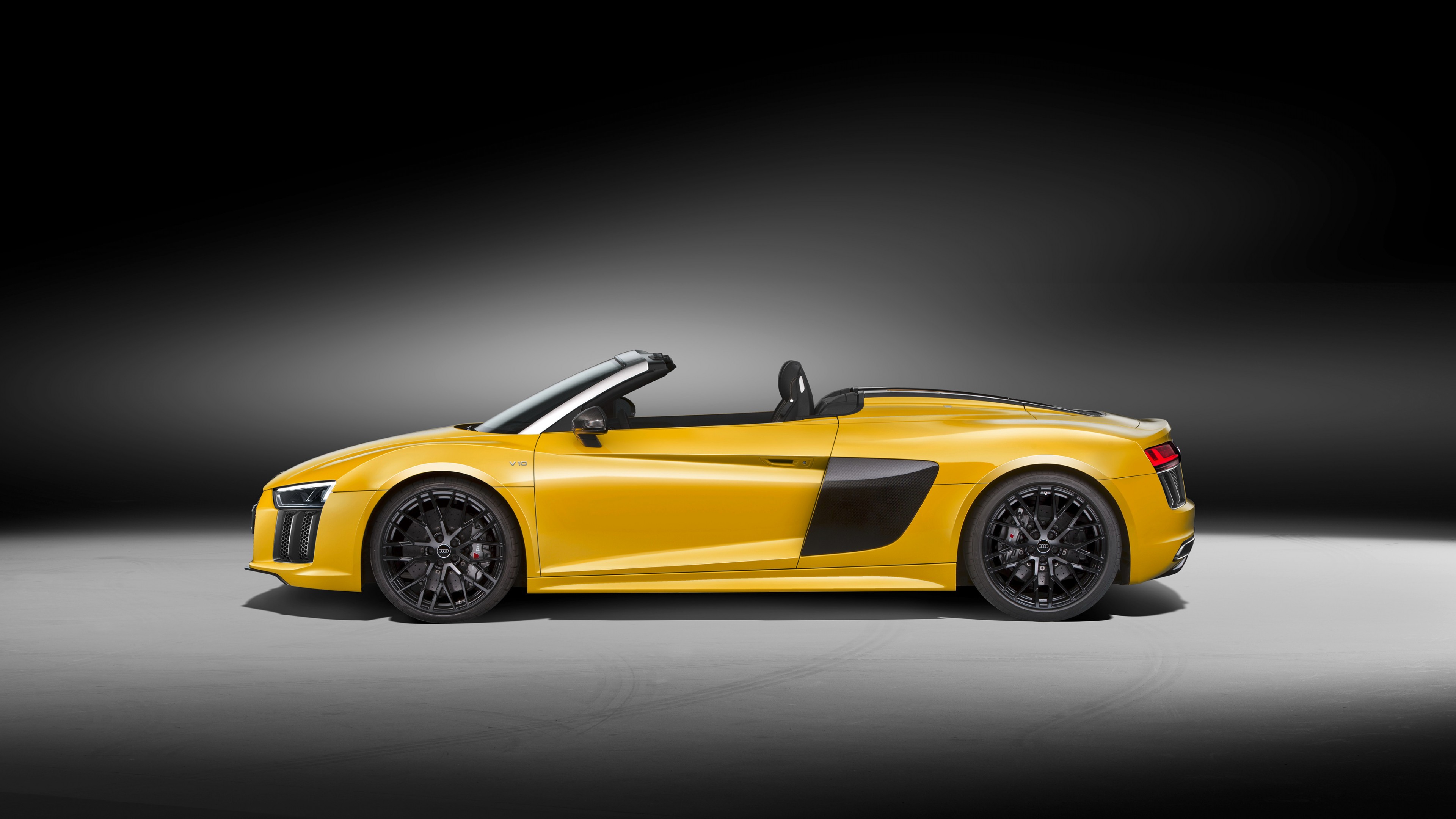 Audi R8, NYIAS 2016, supercar, yellow, HD Wallpaper