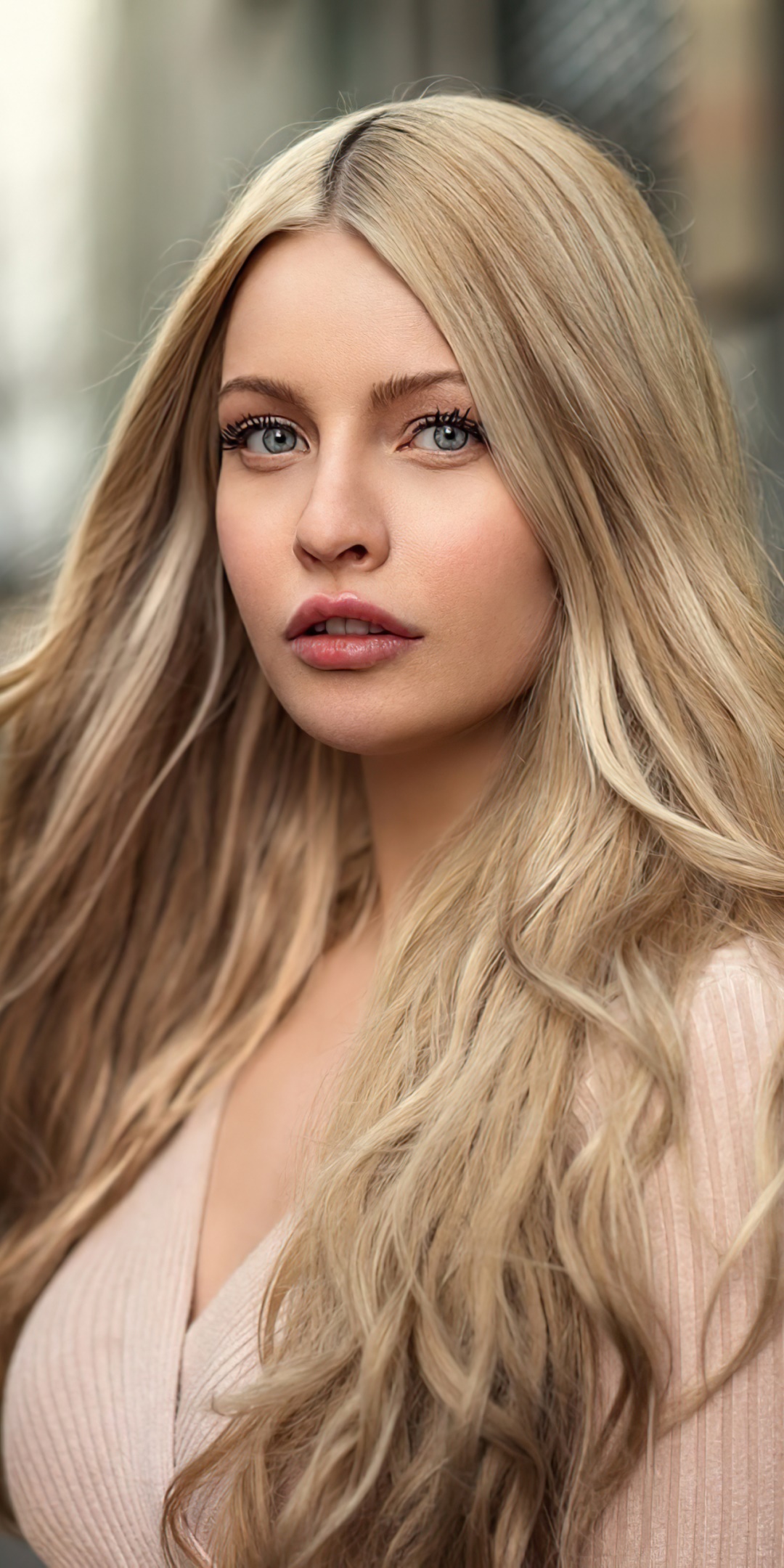 Women Model, Blonde, Hair, Blue Eyes, 1080x2160, Phone HD Wallpaper