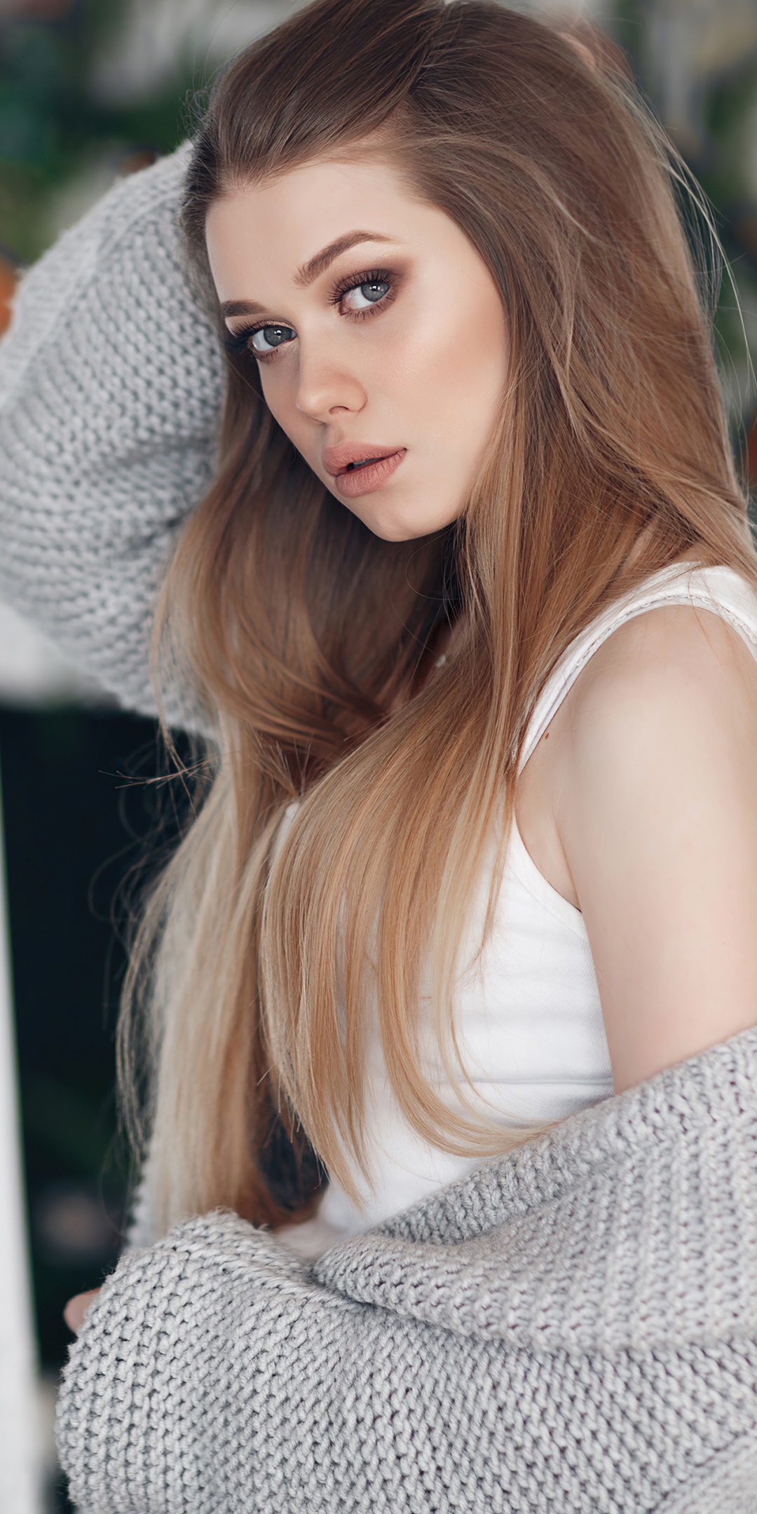 Women Model, Long Hair, Brunette, 1080x2160, Phone HD Wallpaper