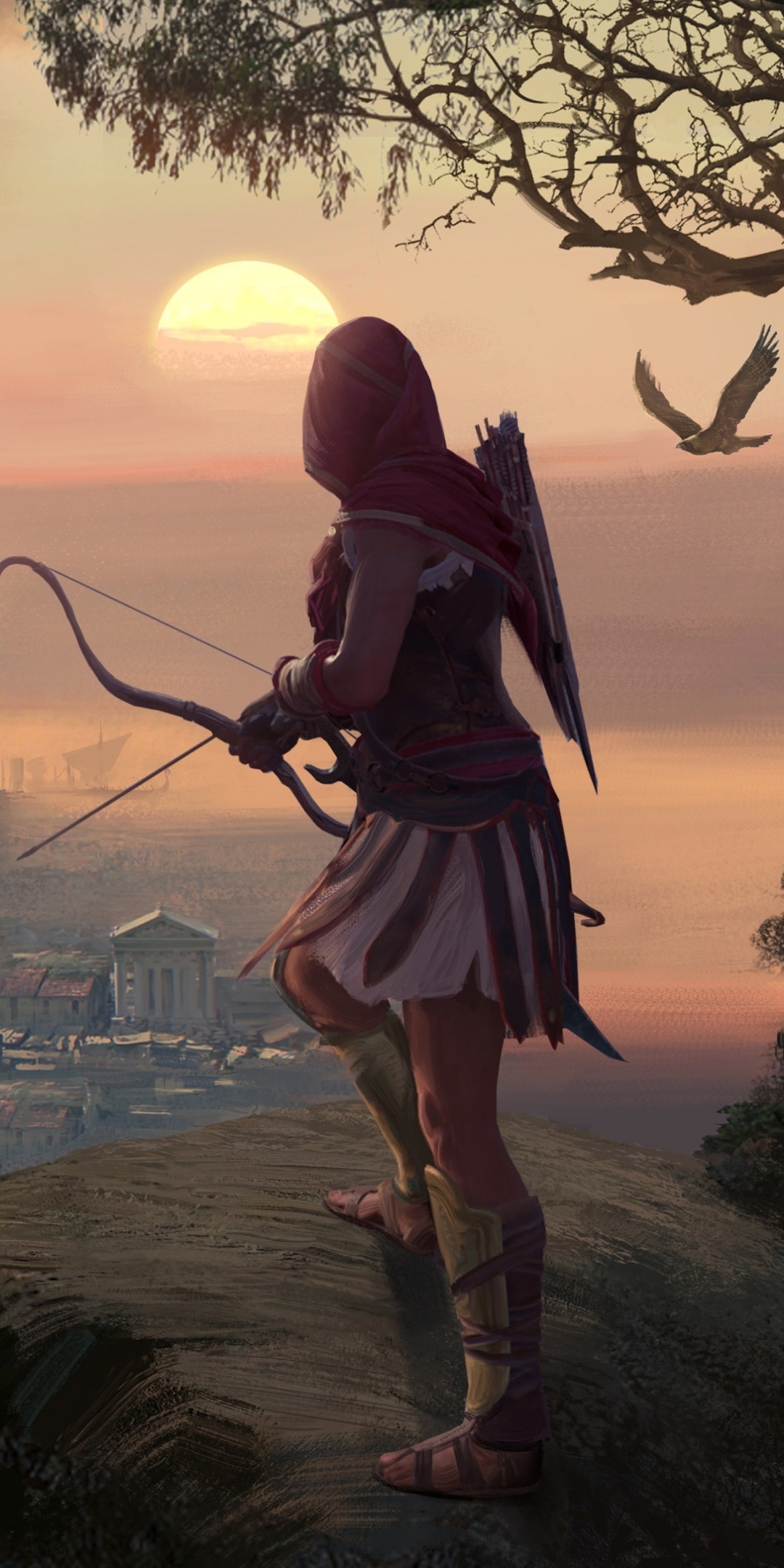Video Game Assassins Creed Odyssey, Woman Warrior, Bow, Archer, 1080x2160, Phone HD Wallpaper