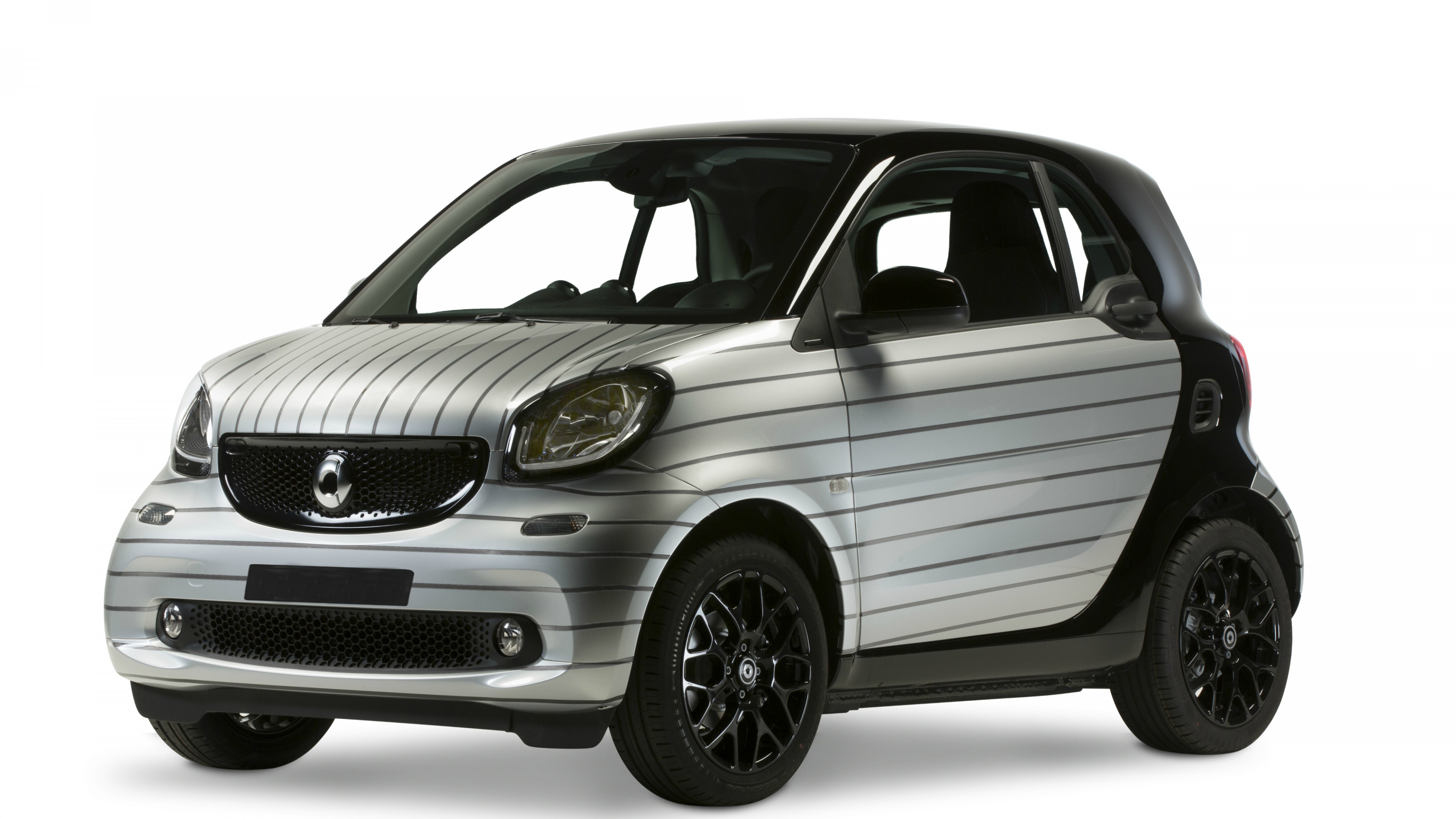 smart fortwo pinstripe, silver, HD Wallpaper