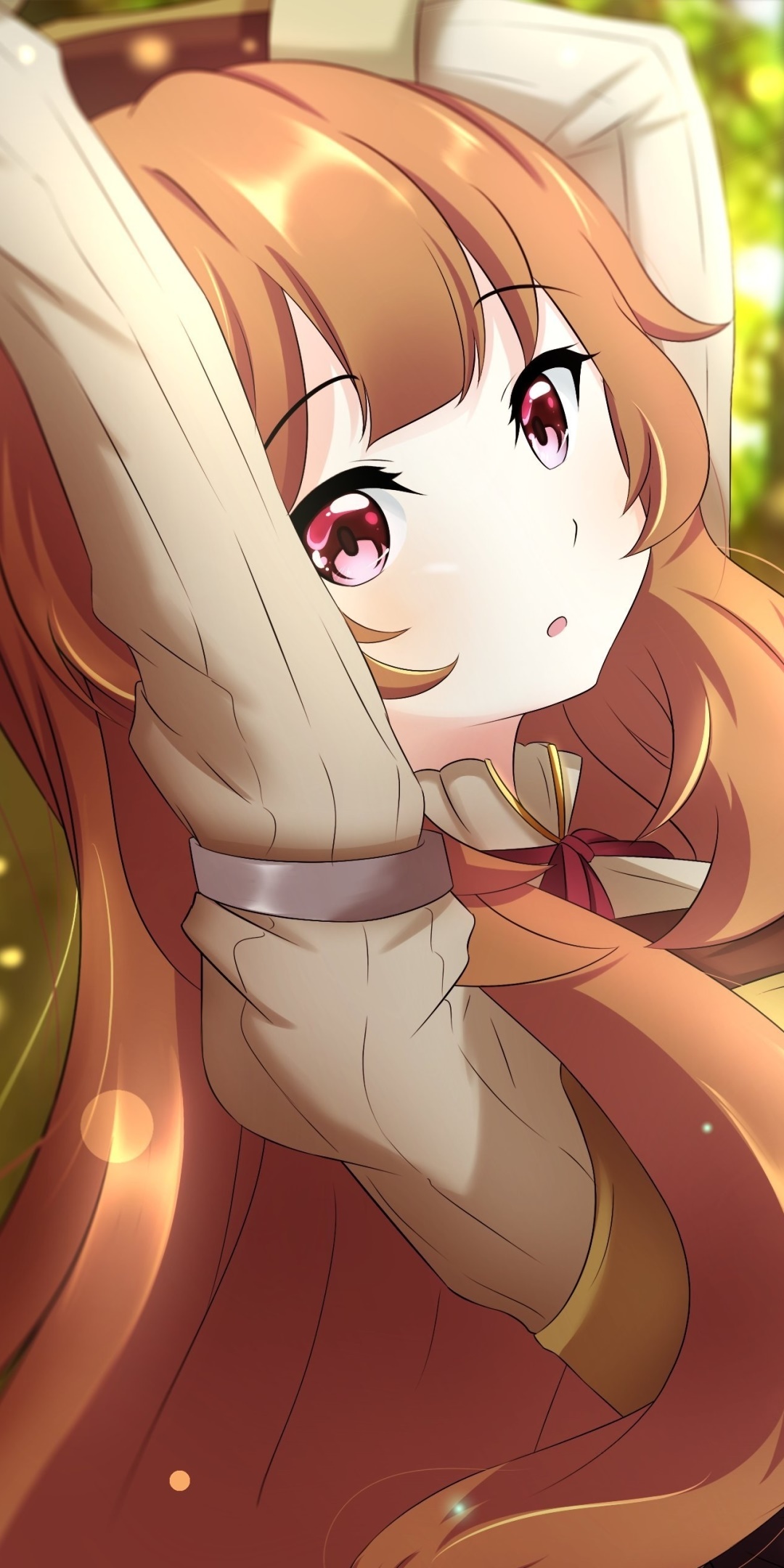 Anime The Rising of the Shield Hero, Brown Hair, Raphtalia (The Rising Of The Shield Hero), Pink Eyes, 1080x2160, Phone HD Wallpaper
