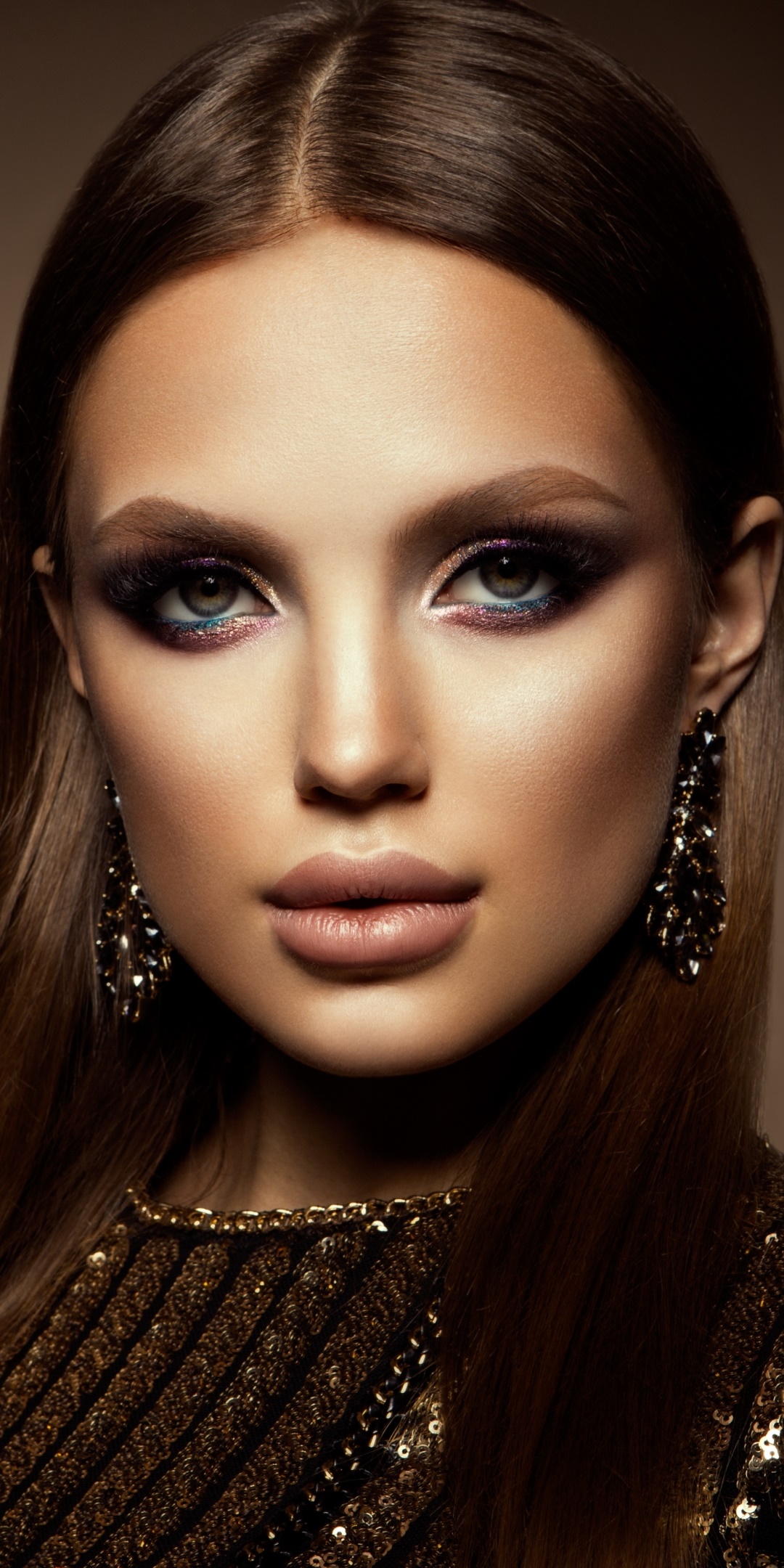 Women Model, Earrings, Face, Blue Eyes, 1080x2160, Phone HD Wallpaper