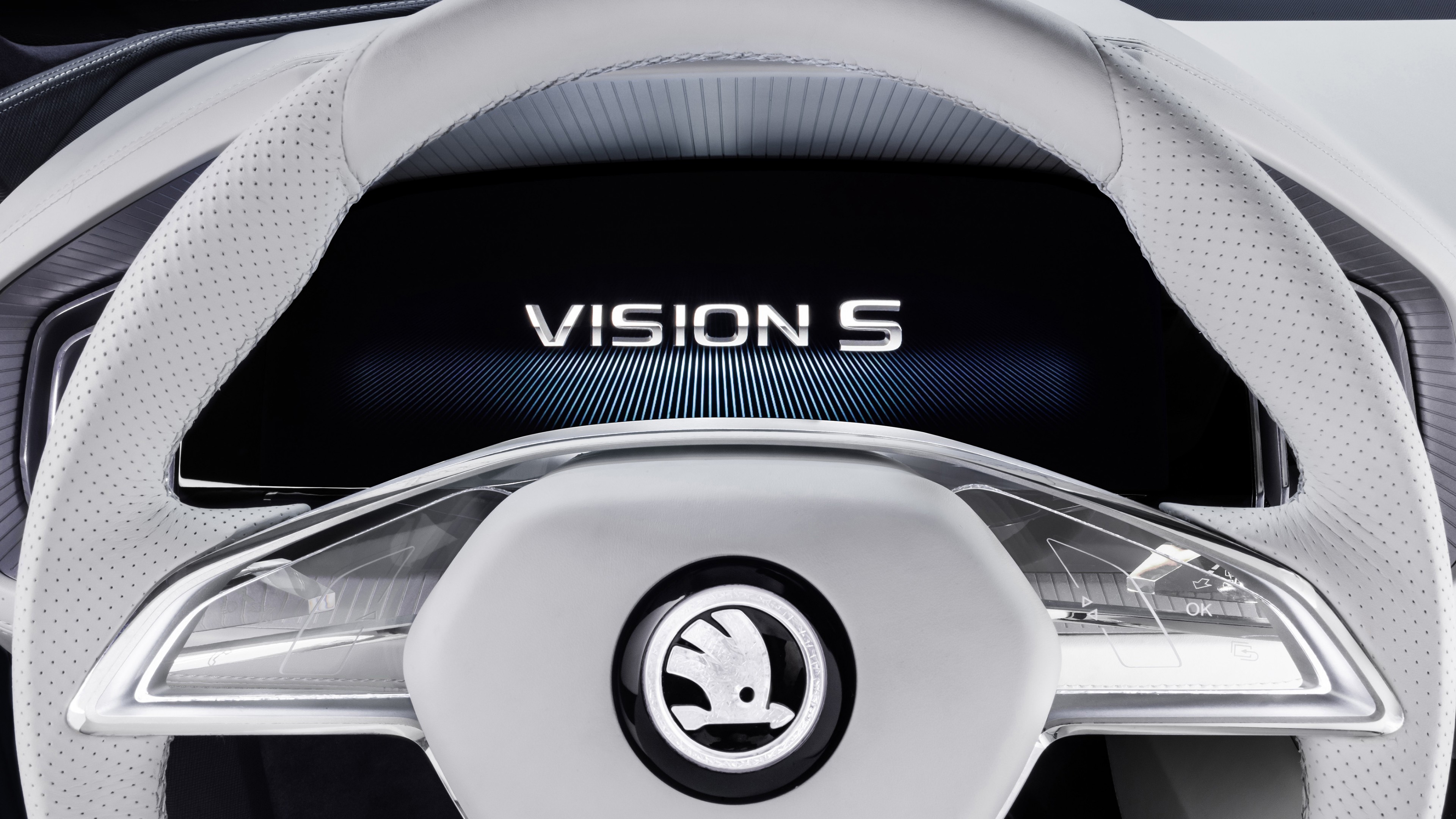 Škoda VisionS, crossover, instrument cluster, HD Wallpaper