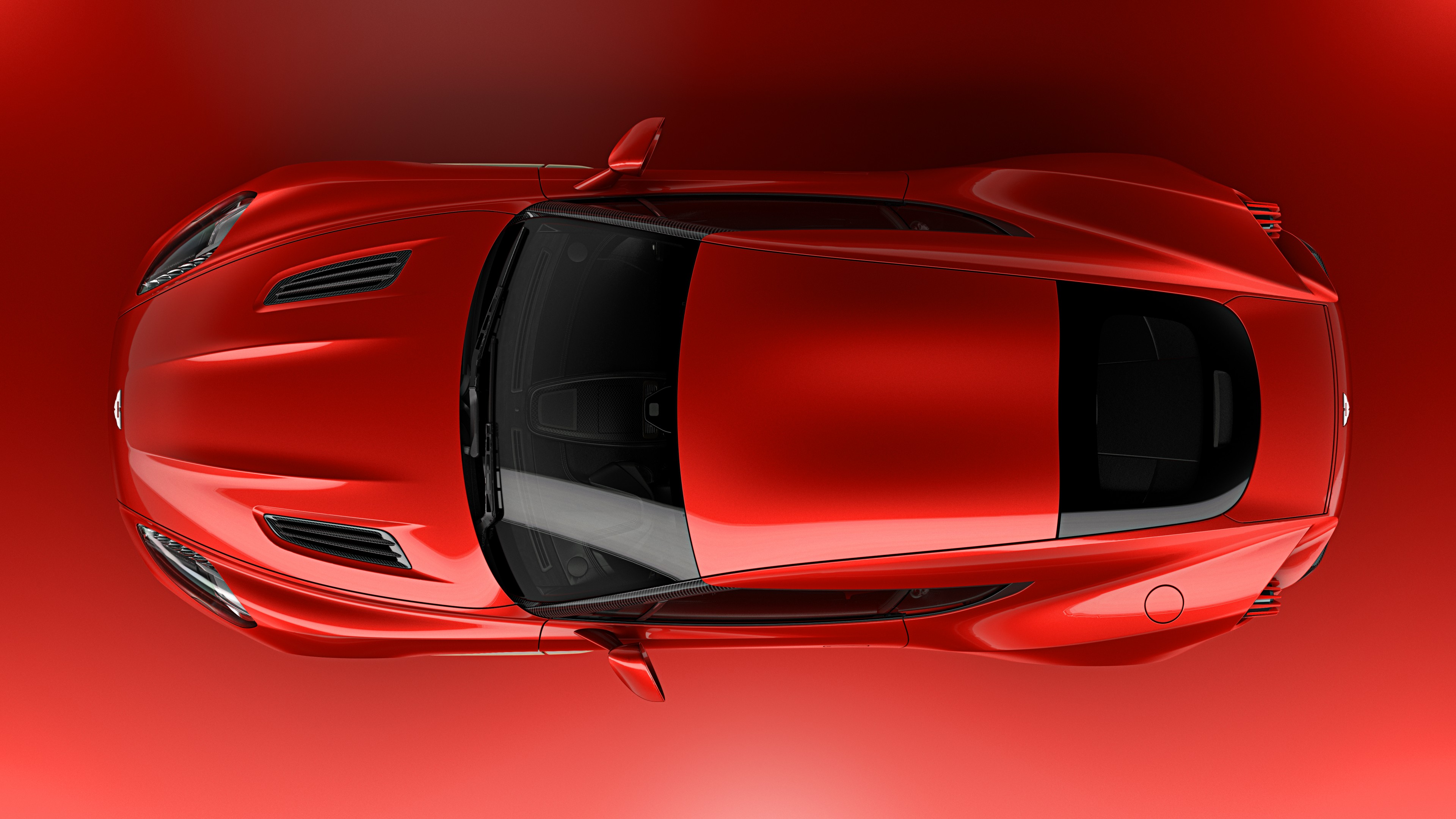 Aston Martin Vanquish Zagato, red, supercar, Zagato, HD Wallpaper