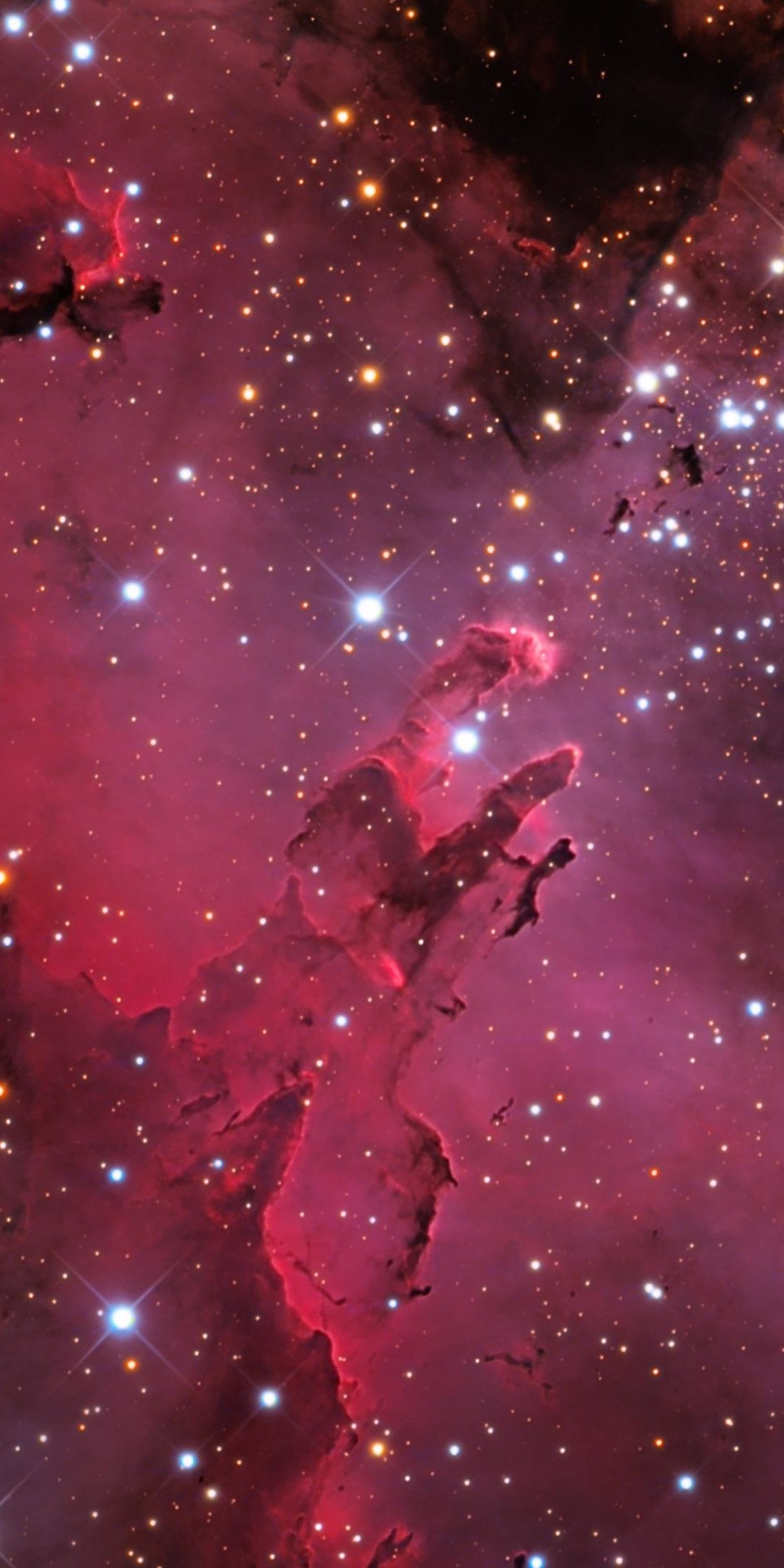Sci Fi Nebula, Eagle Nebula, Stars, 1080x2160, Phone HD Wallpaper