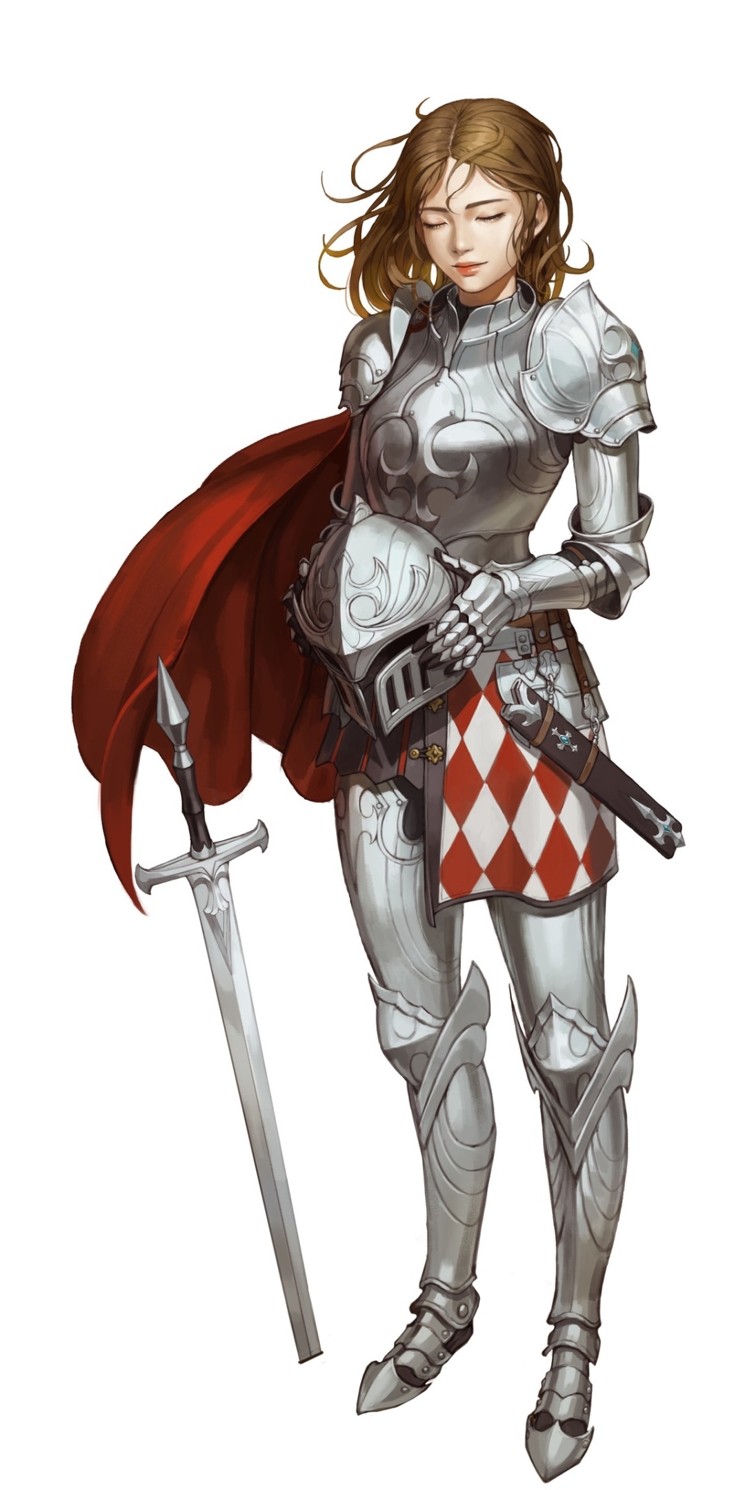 Fantasy Knight, Sword, Armor, Woman Warrior, 1080x2160, Phone HD Wallpaper