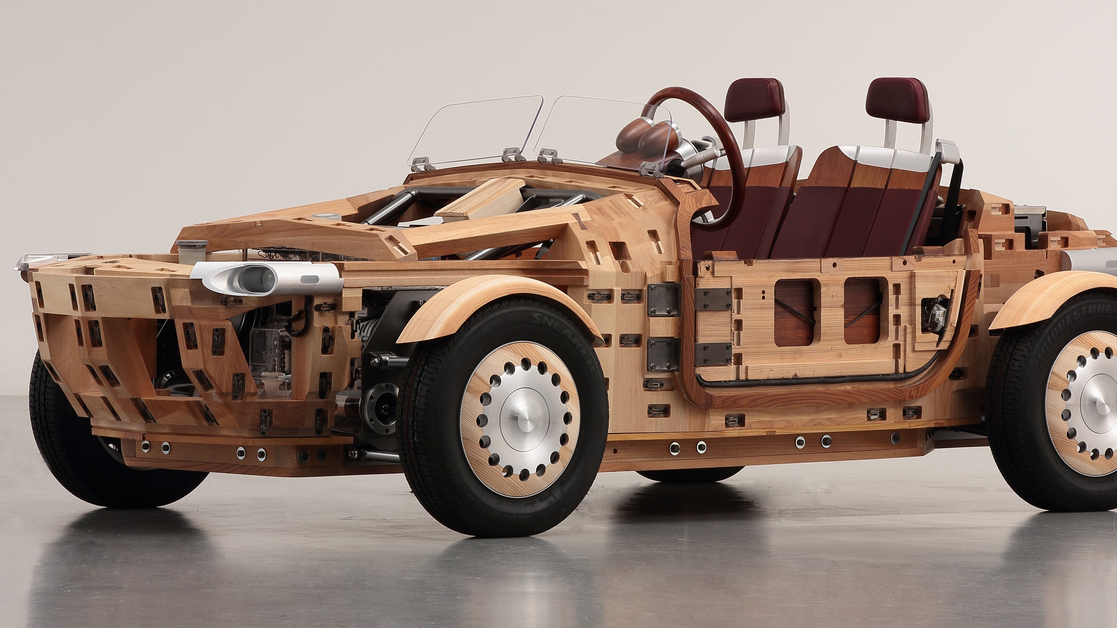 Toyota Setsuna, wooden roadster, Milan Design Week, HD Wallpaper