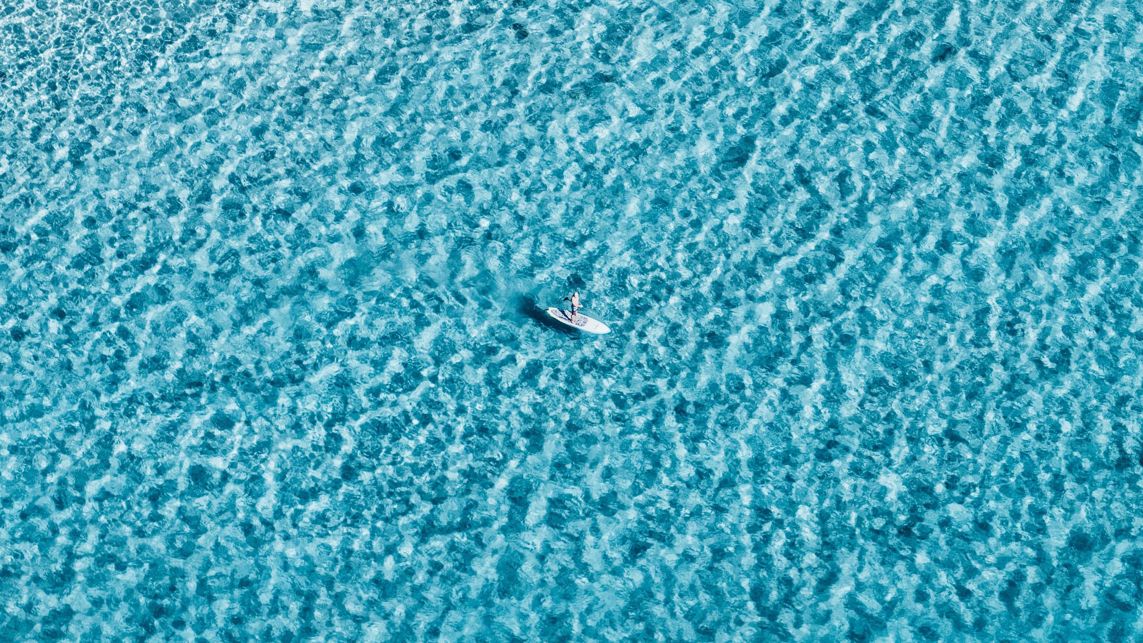 boat, aerial view, coast, wave, 4k, HD Wallpaper