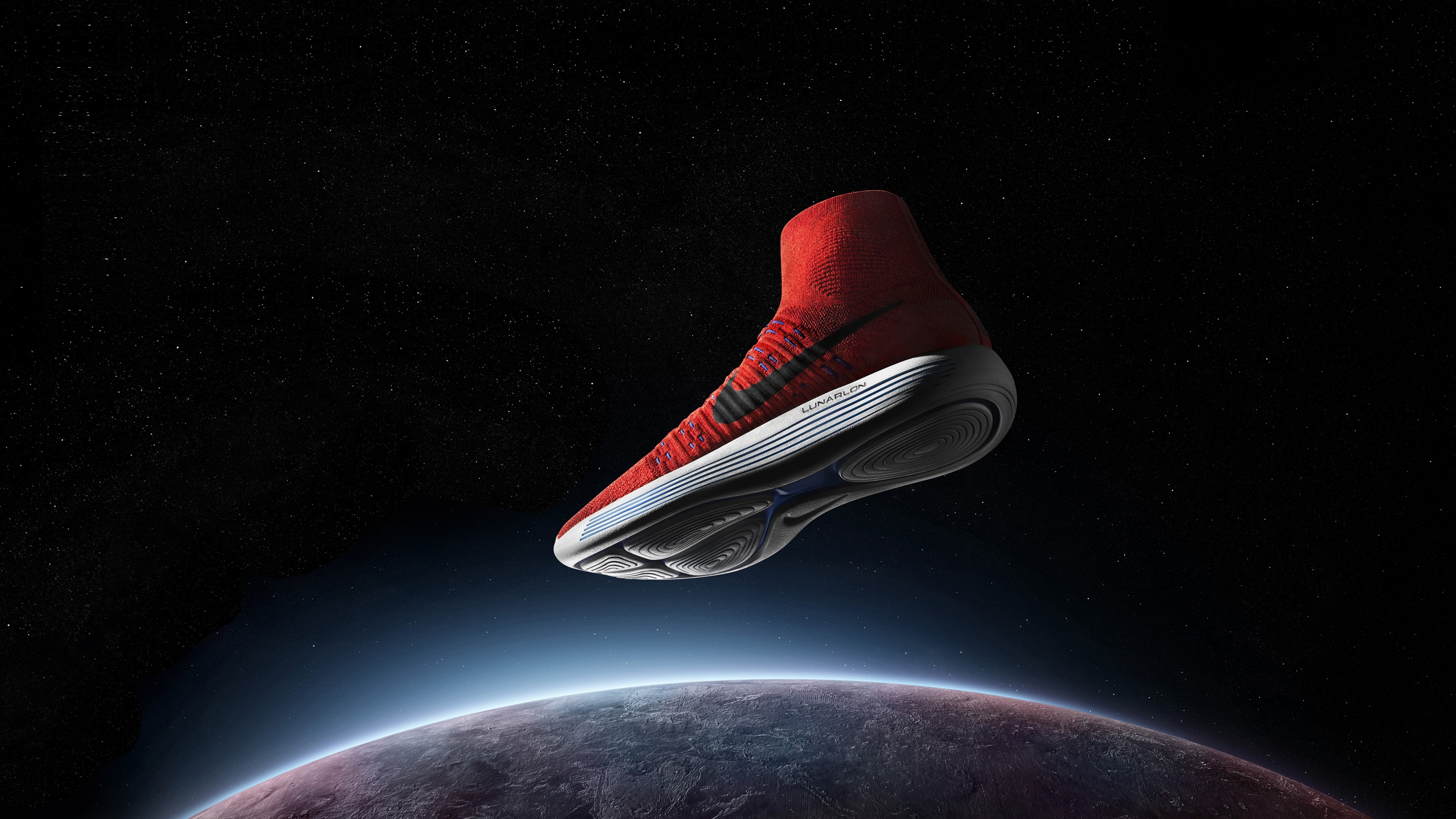 Nike, sneakers, space, HD Wallpaper