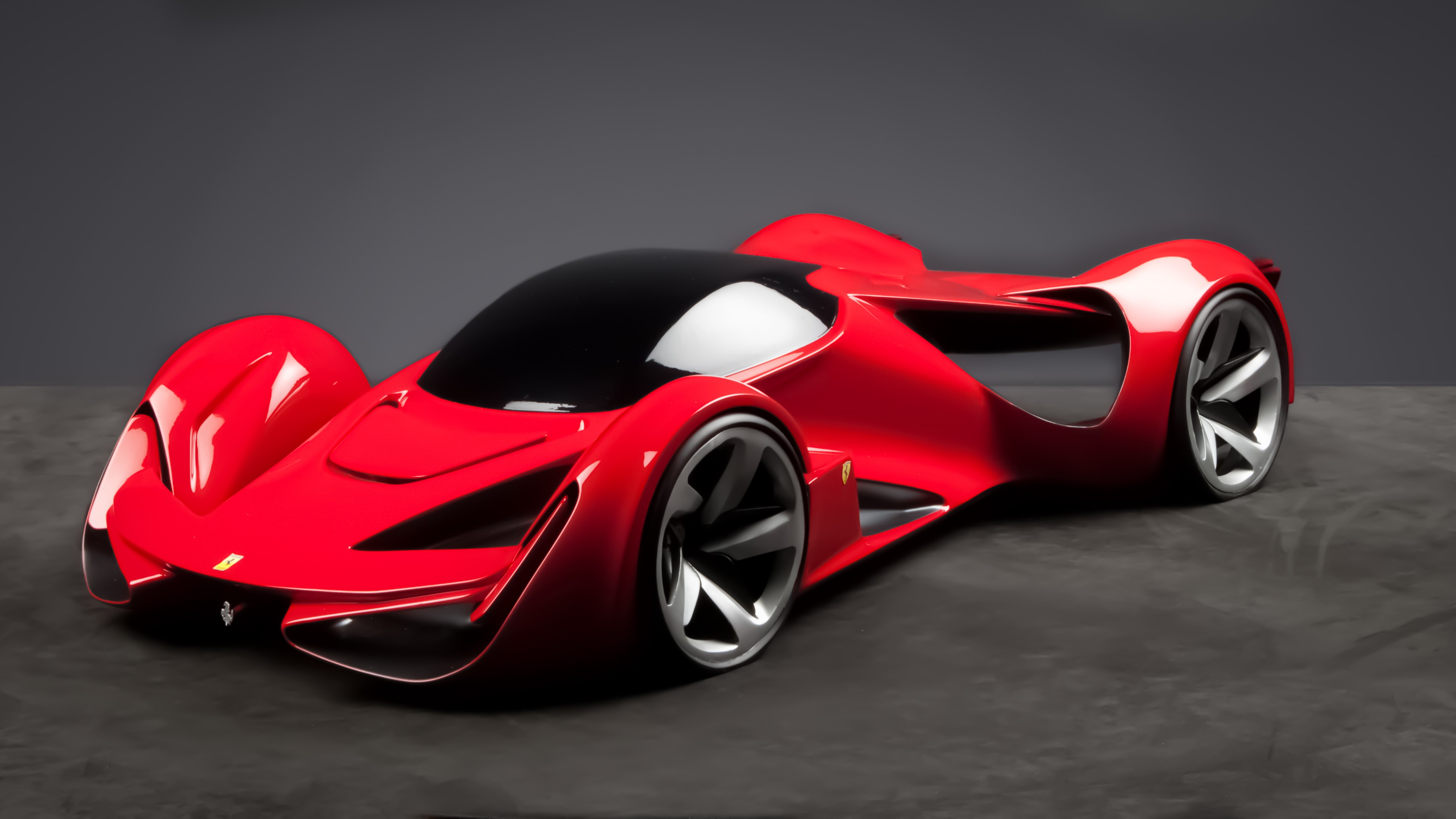 Ferrari Intervallo, supercar, Ferrari World Design Contest 2016, FWDC, red, HD Wallpaper