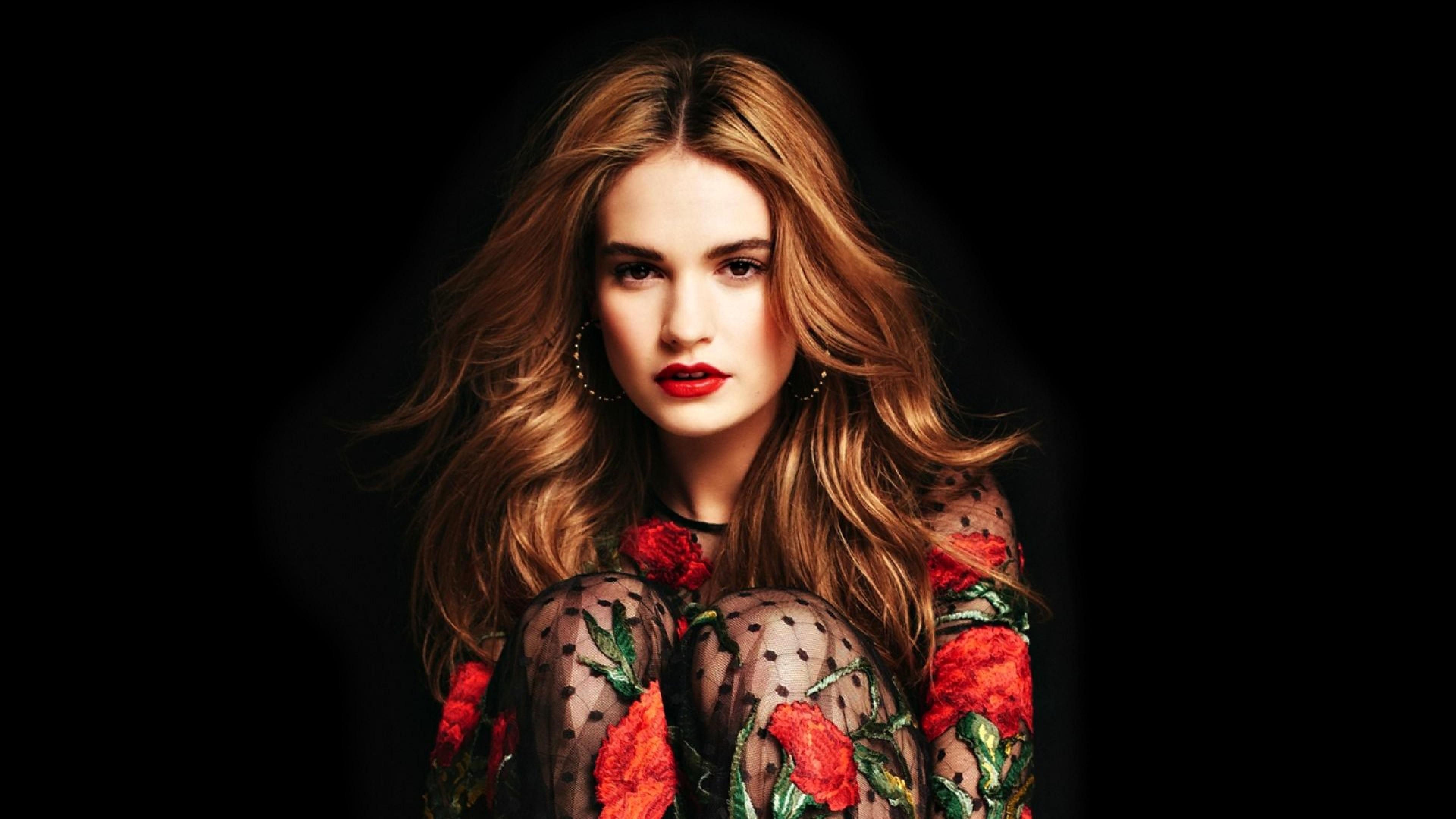 Lily James, Most popular celebs, actress, HD Wallpaper
