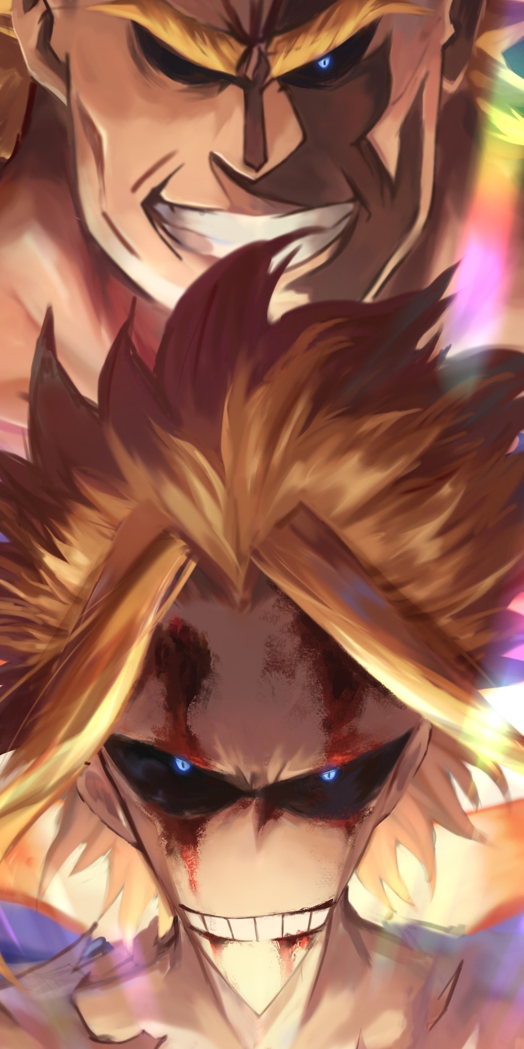 Anime My Hero Academia, Smile, Toshinori Yagi, Blue Eyes, All Might, Blonde, 1080x2160, Phone HD Wallpaper