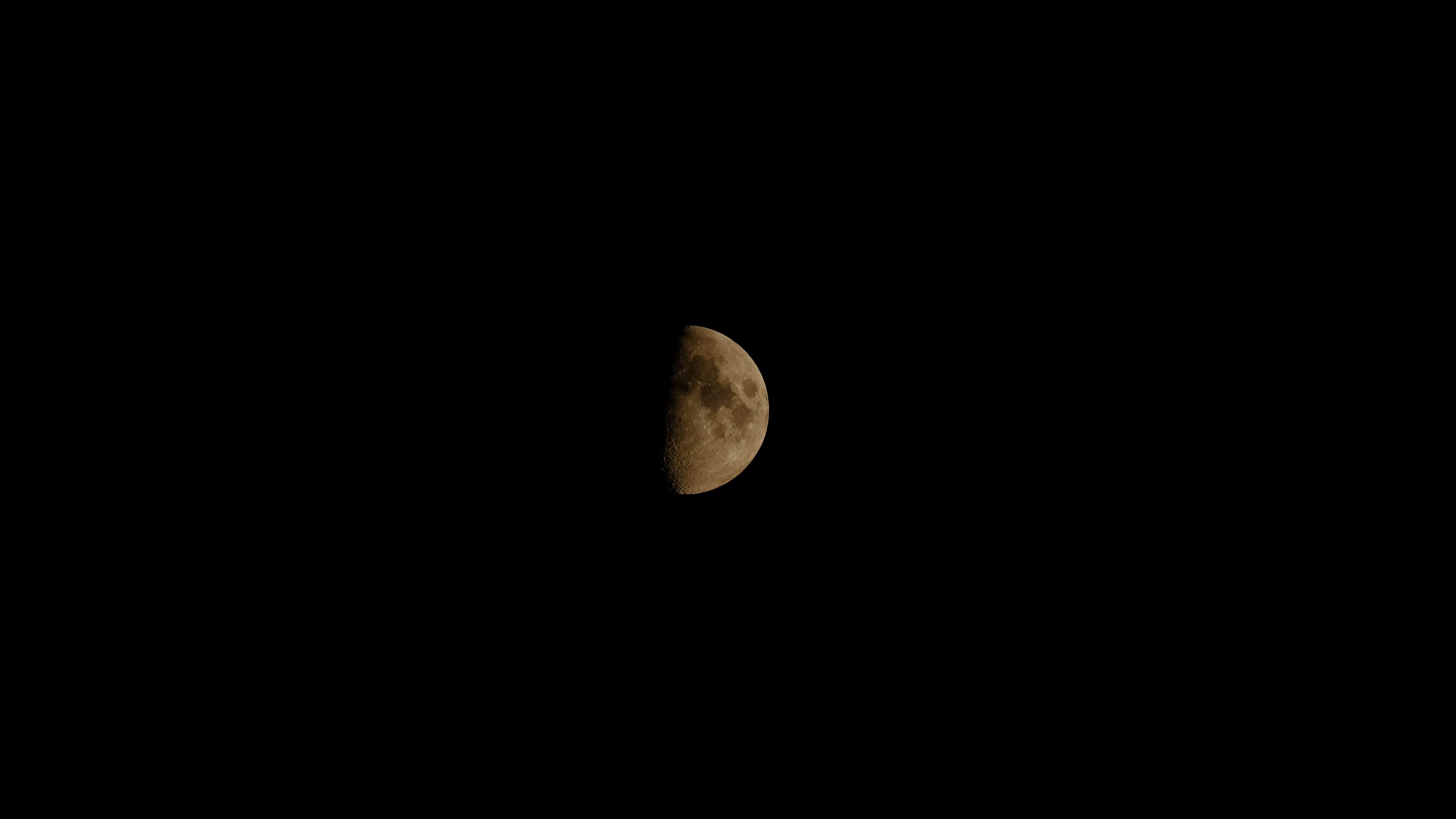 moon, sky, night, space, astronomy, 4k, HD Wallpaper