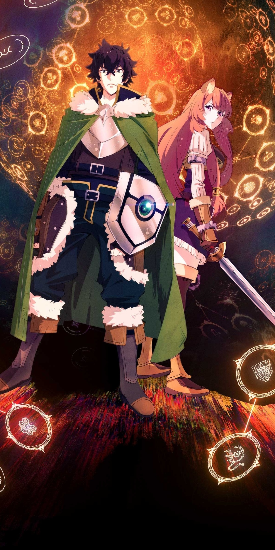 Anime The Rising of the Shield Hero, Naofumi Iwatani, Raphtalia (The Rising Of The Shield Hero), 1080x2160, Phone HD Wallpaper