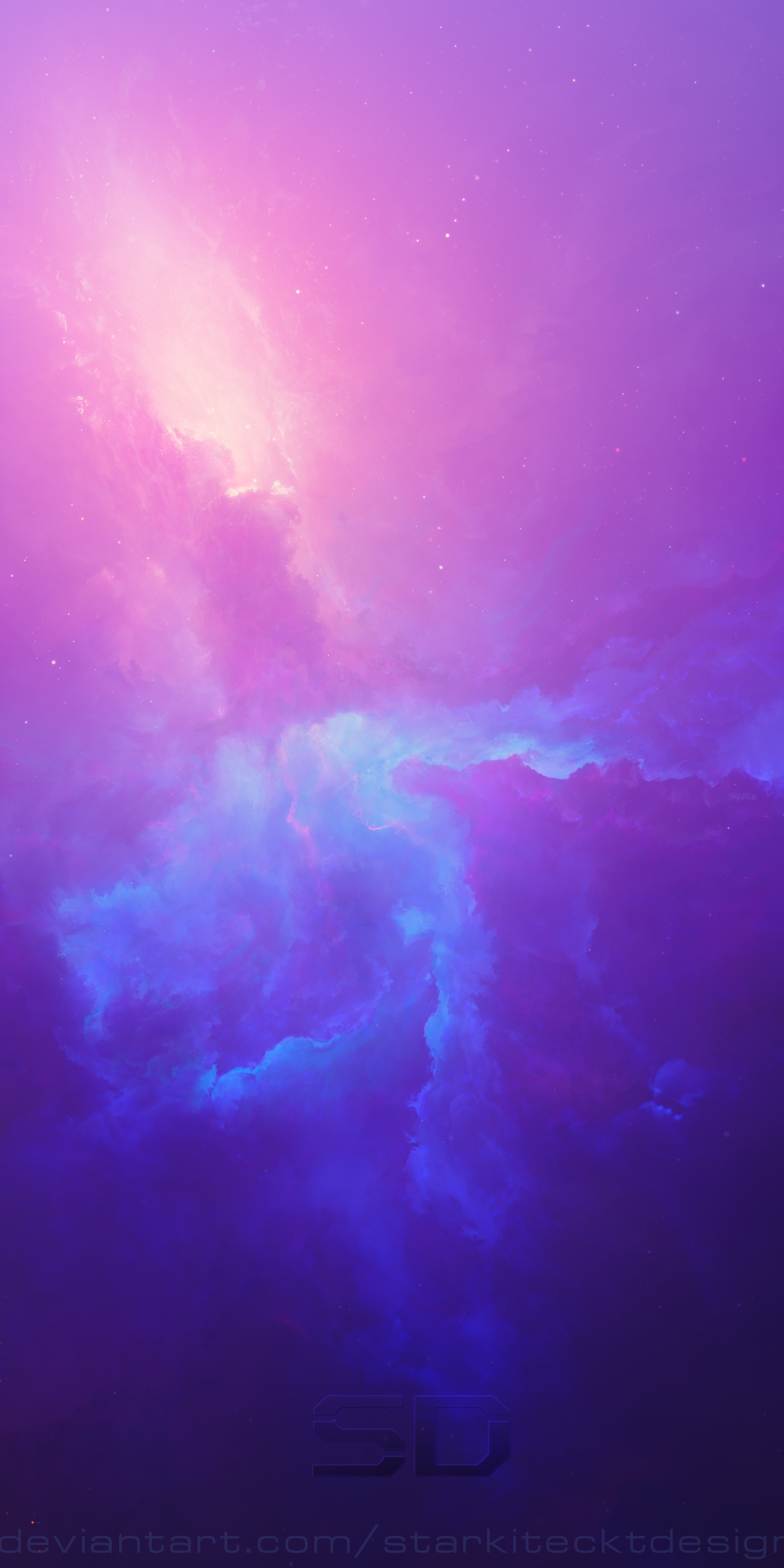 Sci Fi Nebula, Space, Purple, Blue, 1080x2160, Phone HD Wallpaper