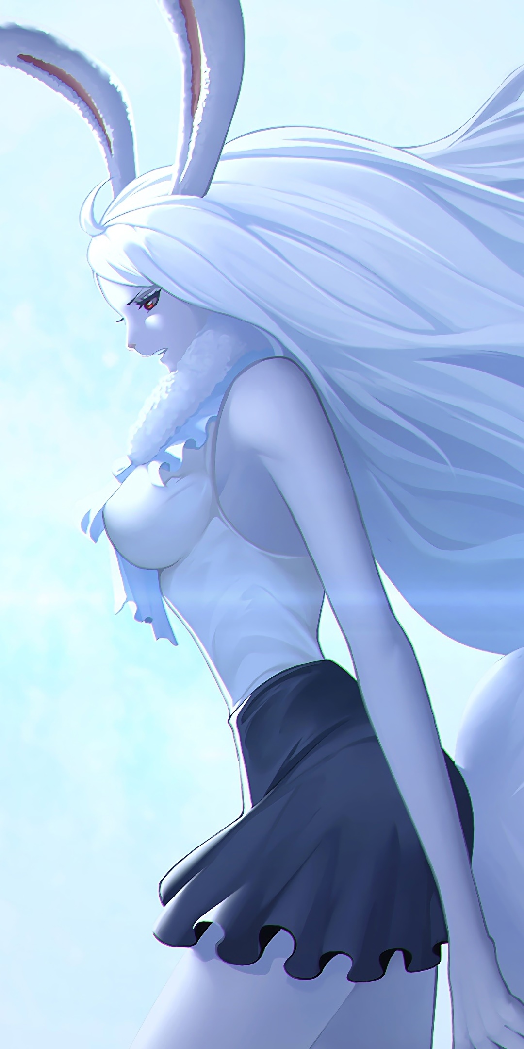 Anime One Piece, Carrot (One Piece), Bunny Ears, White Hair, Long Hair, 1080x2160, Phone HD Wallpaper