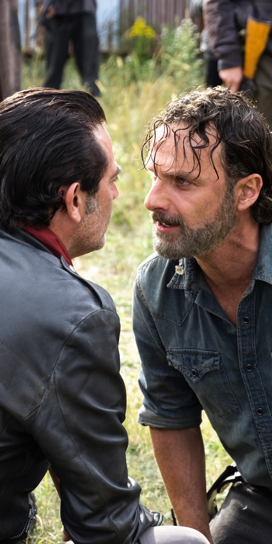 TV Show The Walking Dead, Negan (The Walking Dead), Jeffrey Dean Morgan, Andrew Lincoln, Rick Grimes, 1080x2160, Phone HD Wallpaper