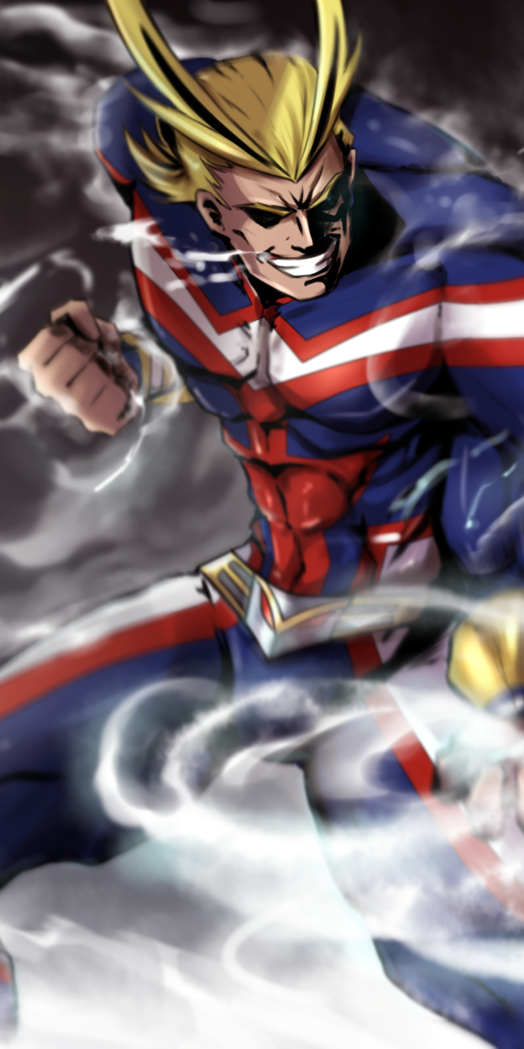 Anime My Hero Academia, Smoke, Toshinori Yagi, Blonde, All Might, Smile, 1080x2160, Phone HD Wallpaper