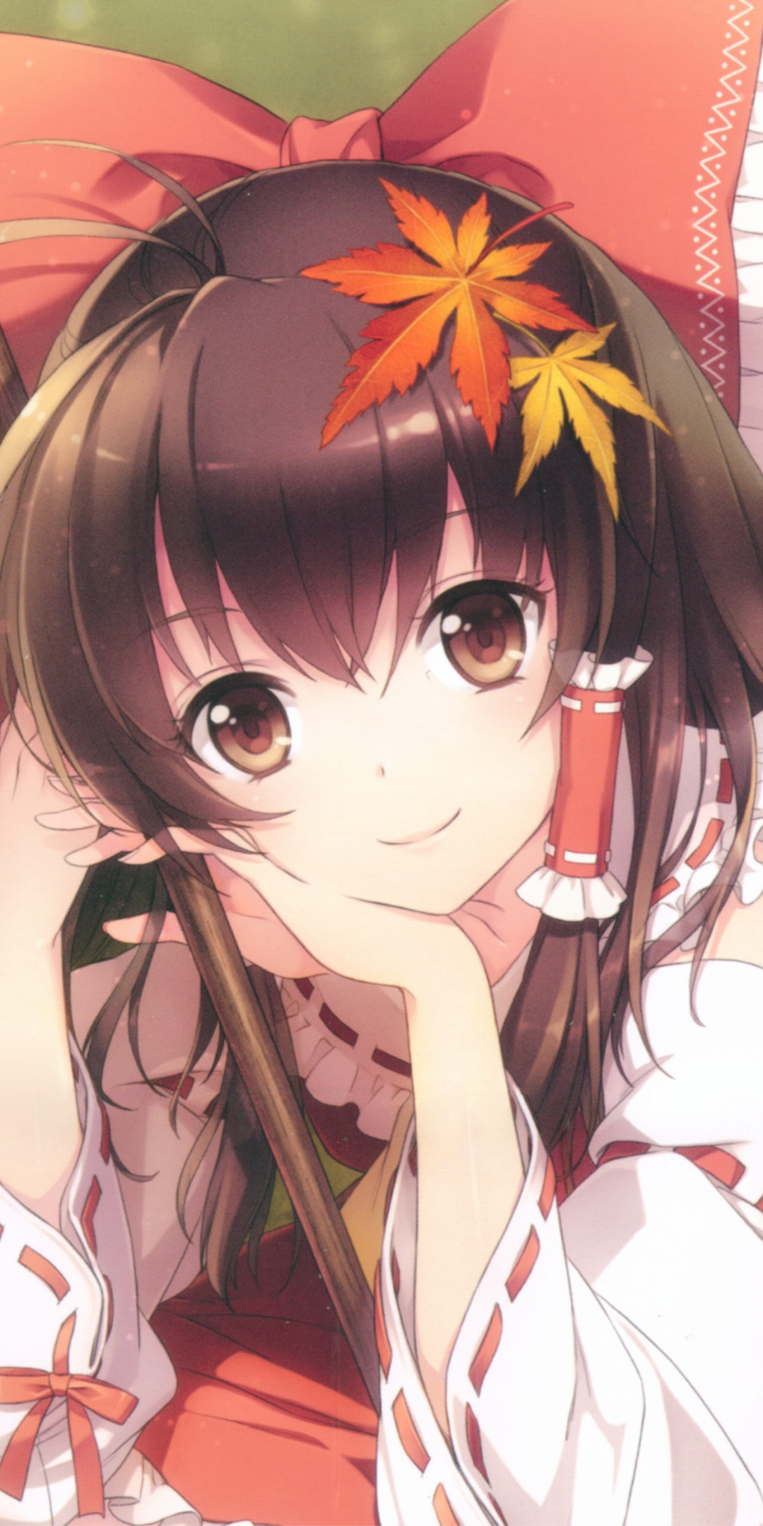 Anime Touhou, Reimu Hakurei, 1080x2160, Phone HD Wallpaper