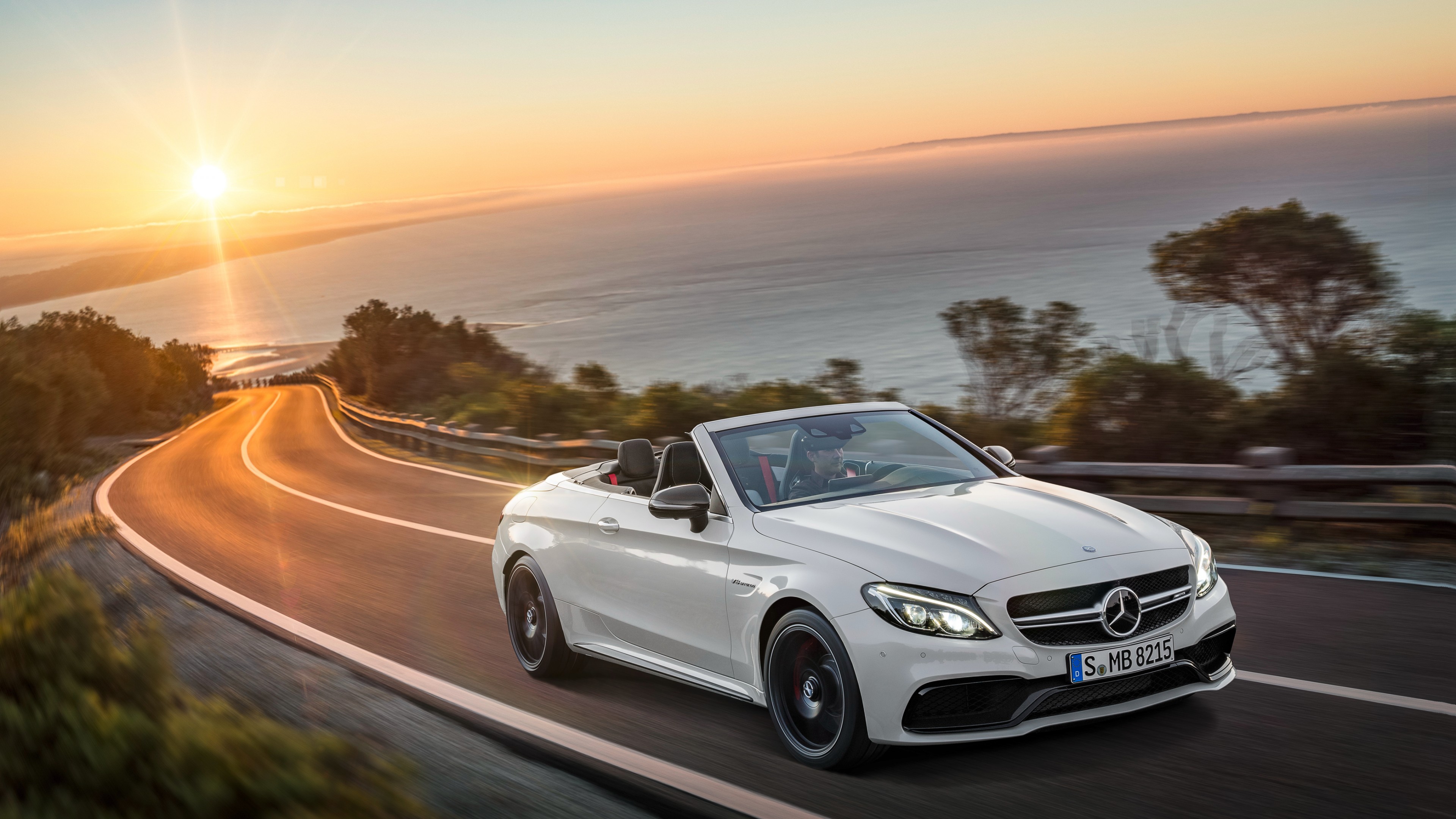 Mercedes Amg C 63 S, cabriolet, NYIAS 2016, white, HD Wallpaper