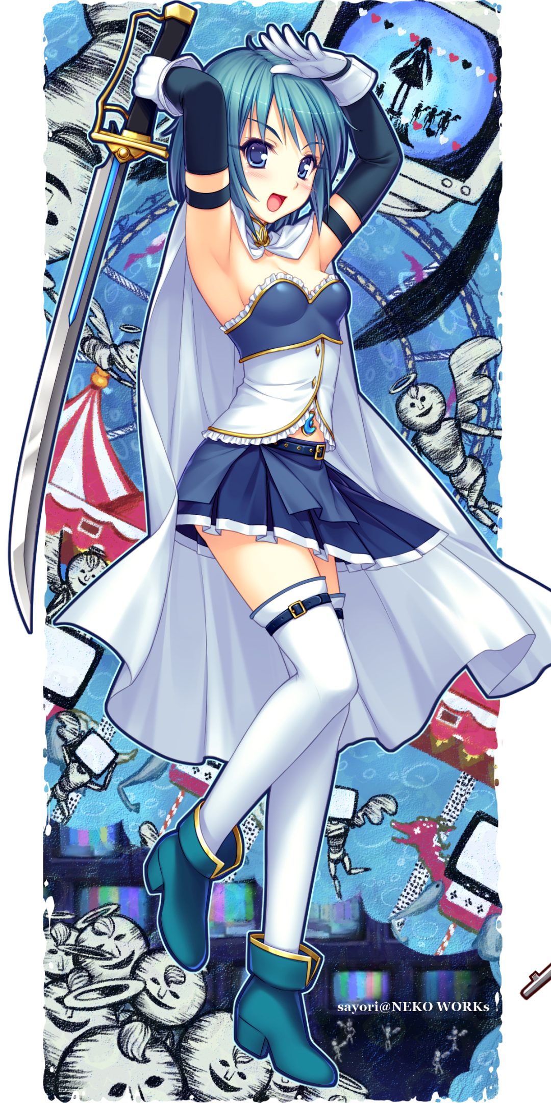 Anime Puella Magi Madoka Magica, Sayaka Miki, 1080x2160, Phone HD Wallpaper