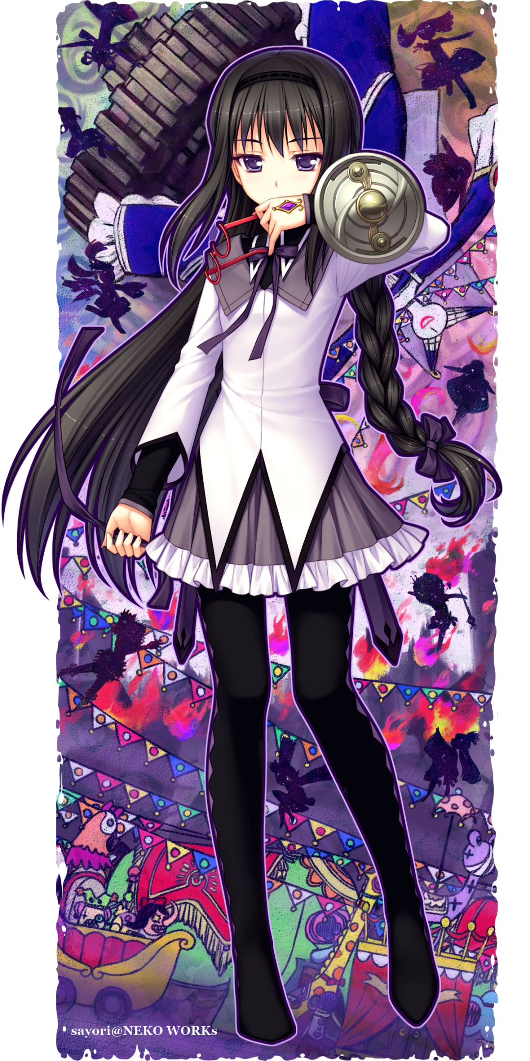 Anime Puella Magi Madoka Magica, Homura Akemi, 1080x2160, Phone HD Wallpaper
