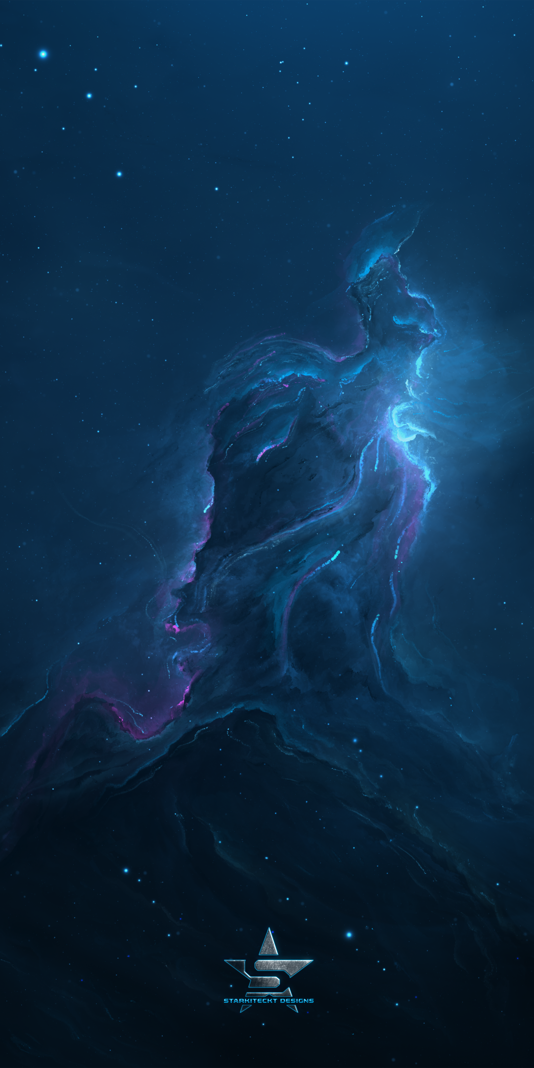 Sci Fi Nebula, Stars, Space, Blue, 1080x2160, Phone HD Wallpaper