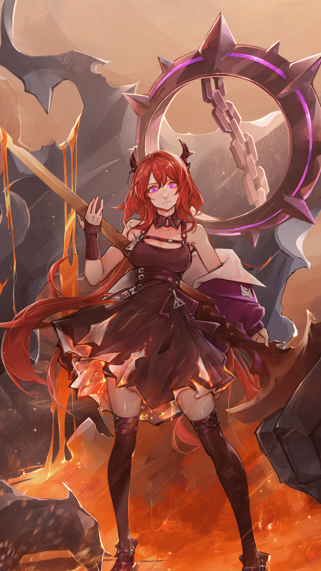 Video Game Arknights, Surtr (Arknights), 1080x1920, Phone HD Wallpaper