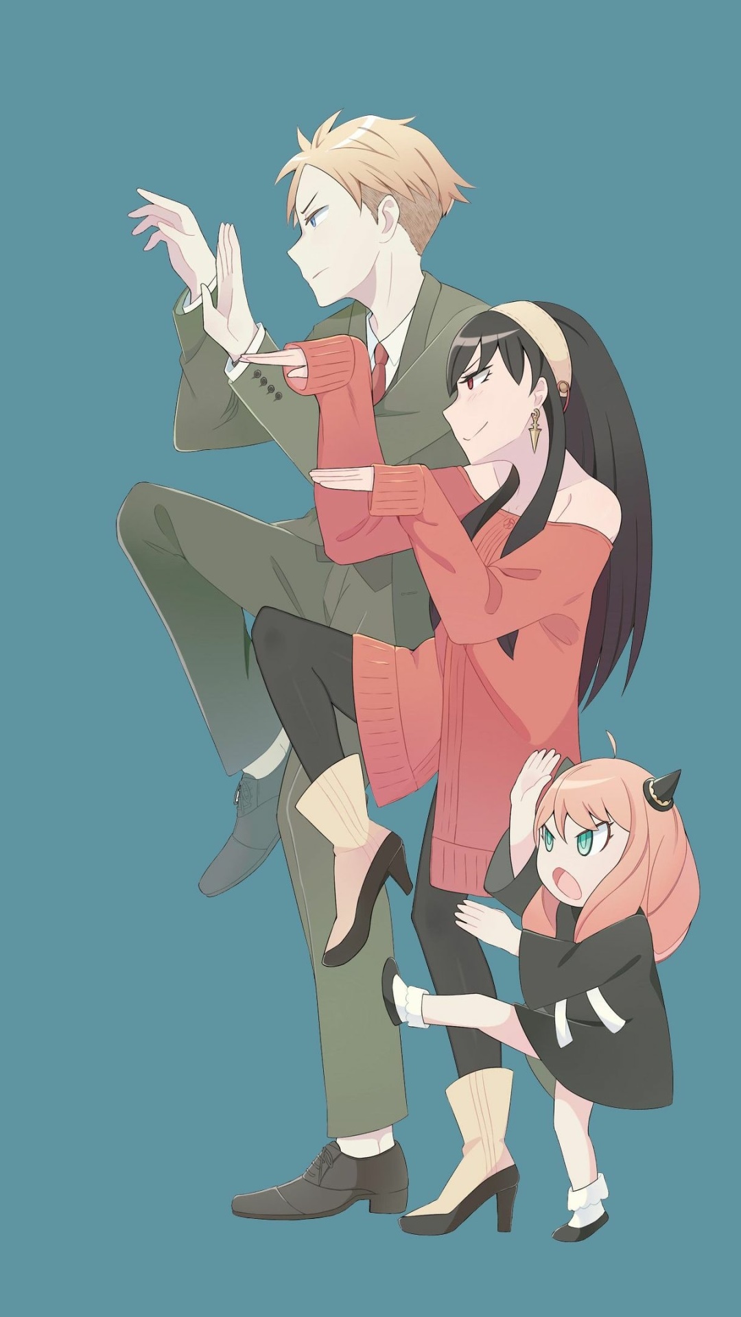 Anime Spy x Family, Loid Forger, Anya Forger, Yor Forger, 1080x1920, Phone HD Wallpaper