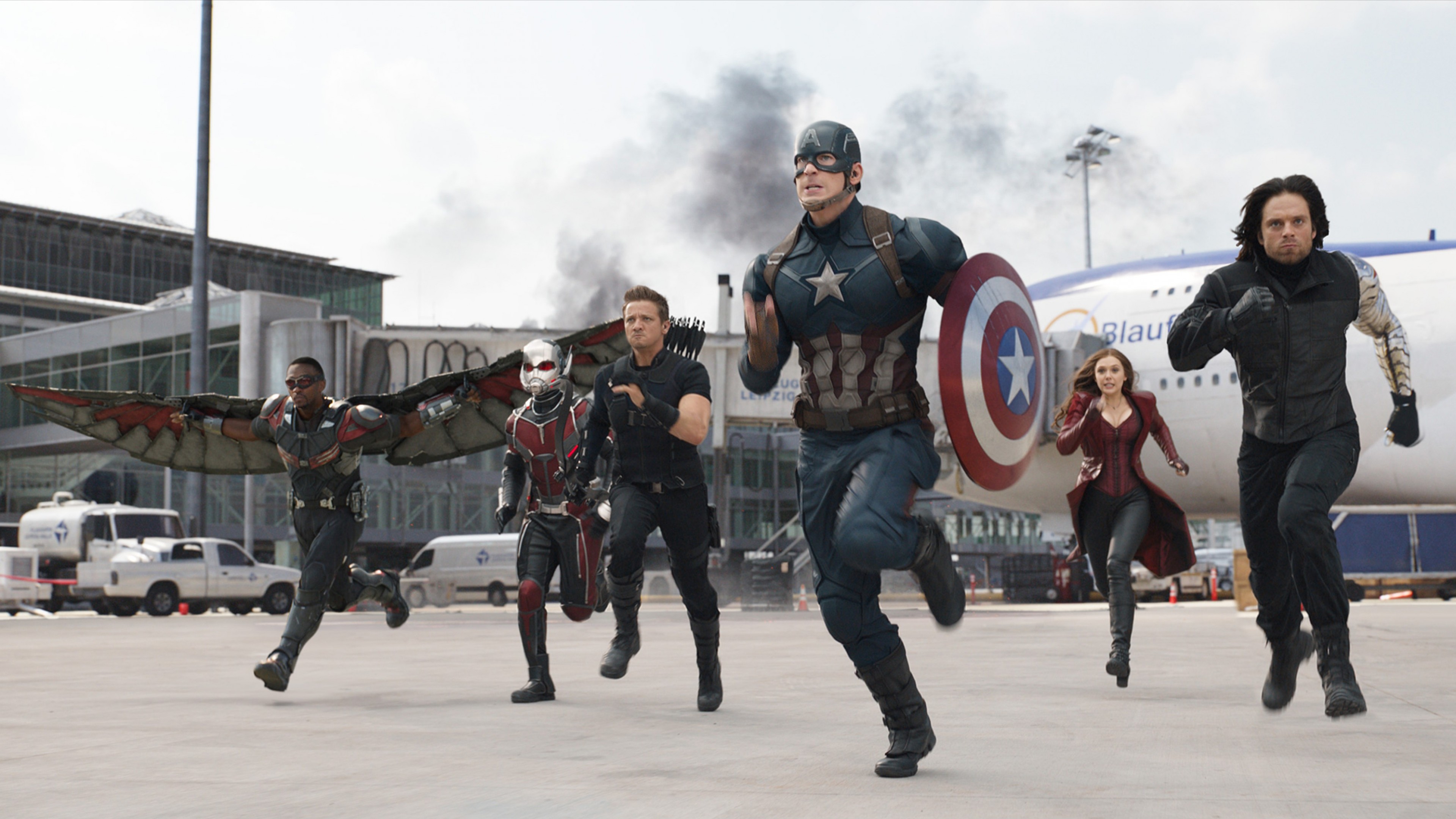 Captain America 3: civil war, Chris Evans, Anthony Mackie, Jeremy Renner, Marvel, best movies of 2016, HD Wallpaper