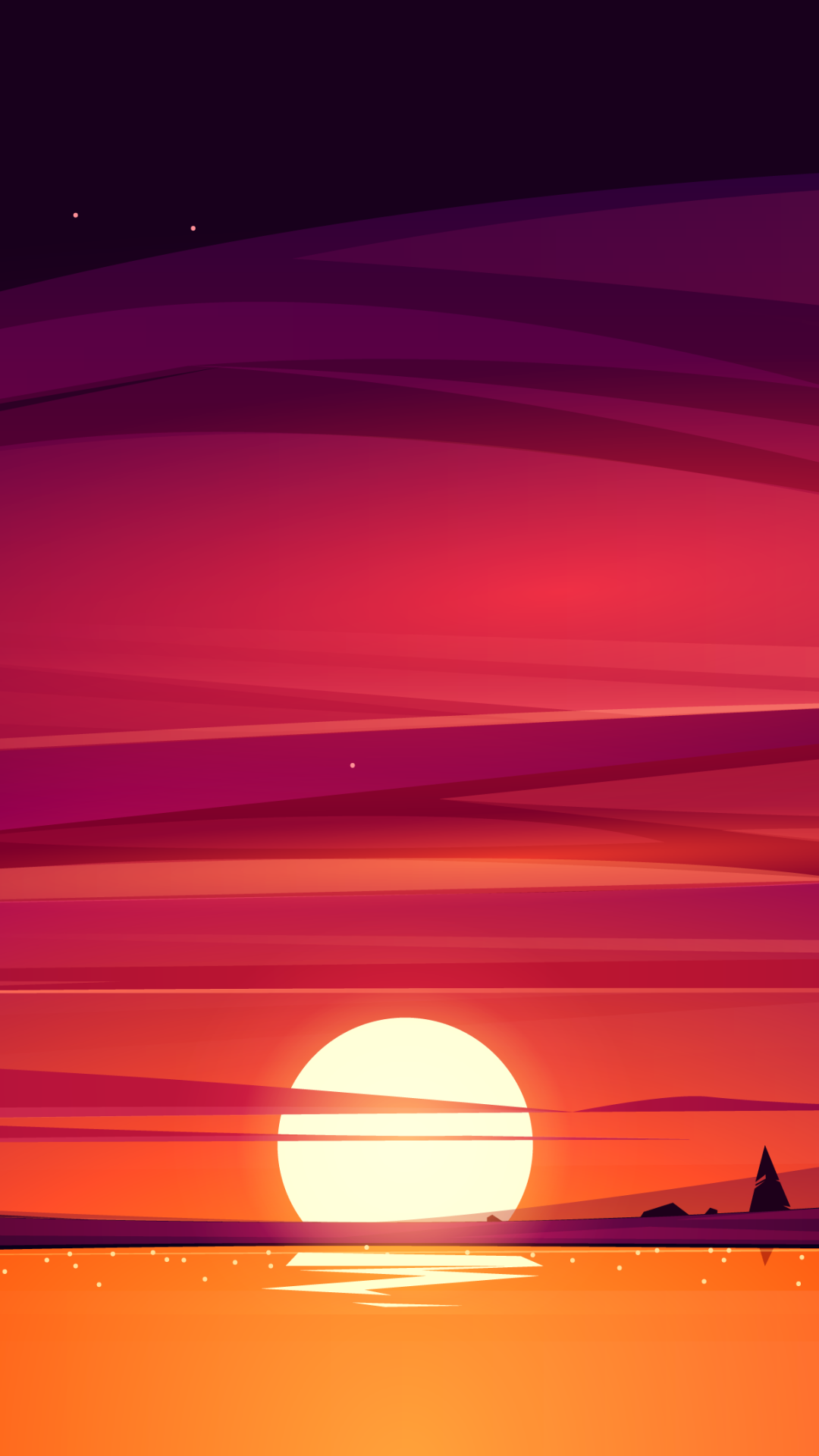 Artistic Sunset, Night, Sun, 1080x1920, Phone HD Wallpaper