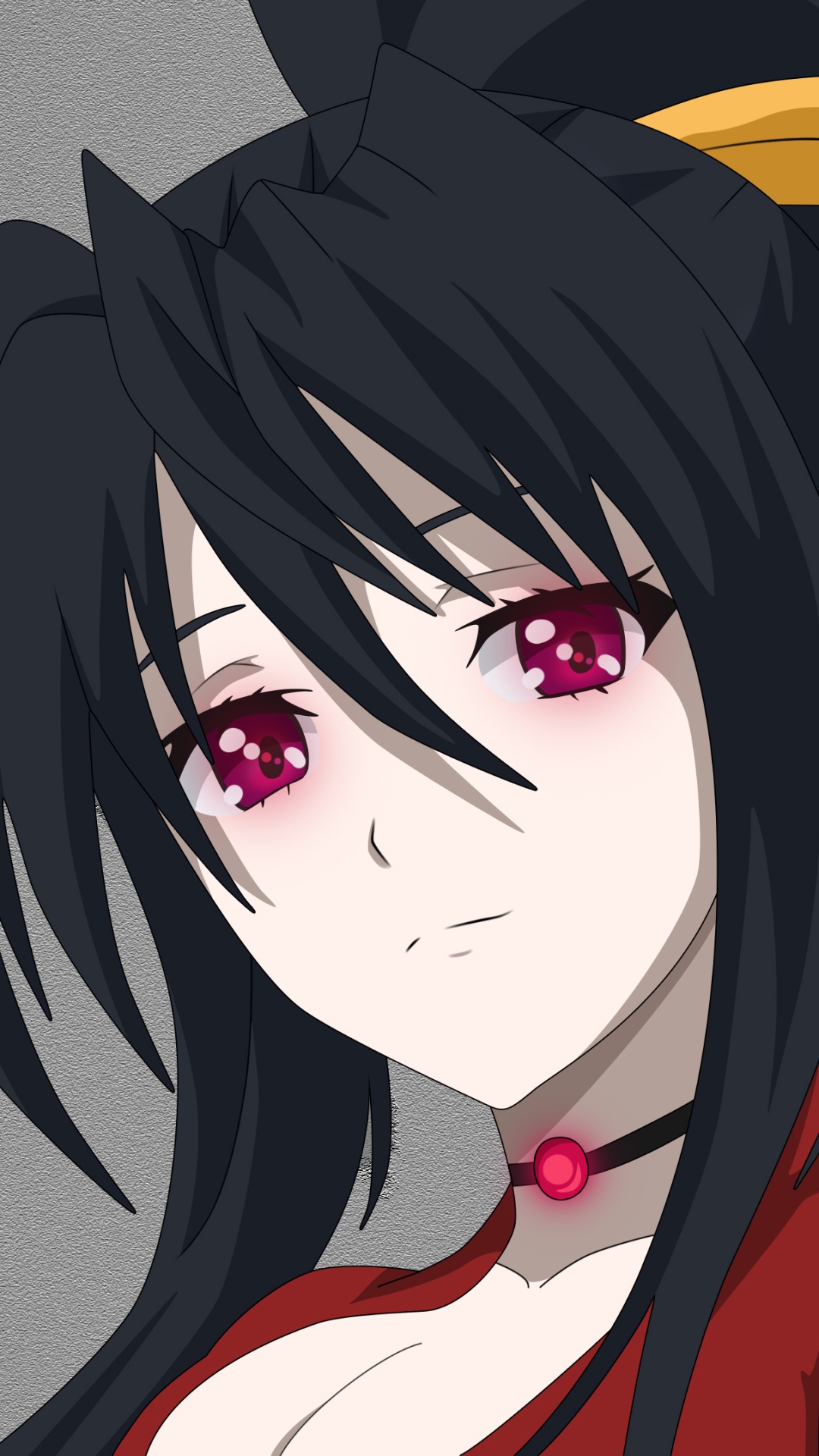 Anime High School DxD, Akeno Himejima, Red Eyes, 1080x1920, Phone HD Wallpaper