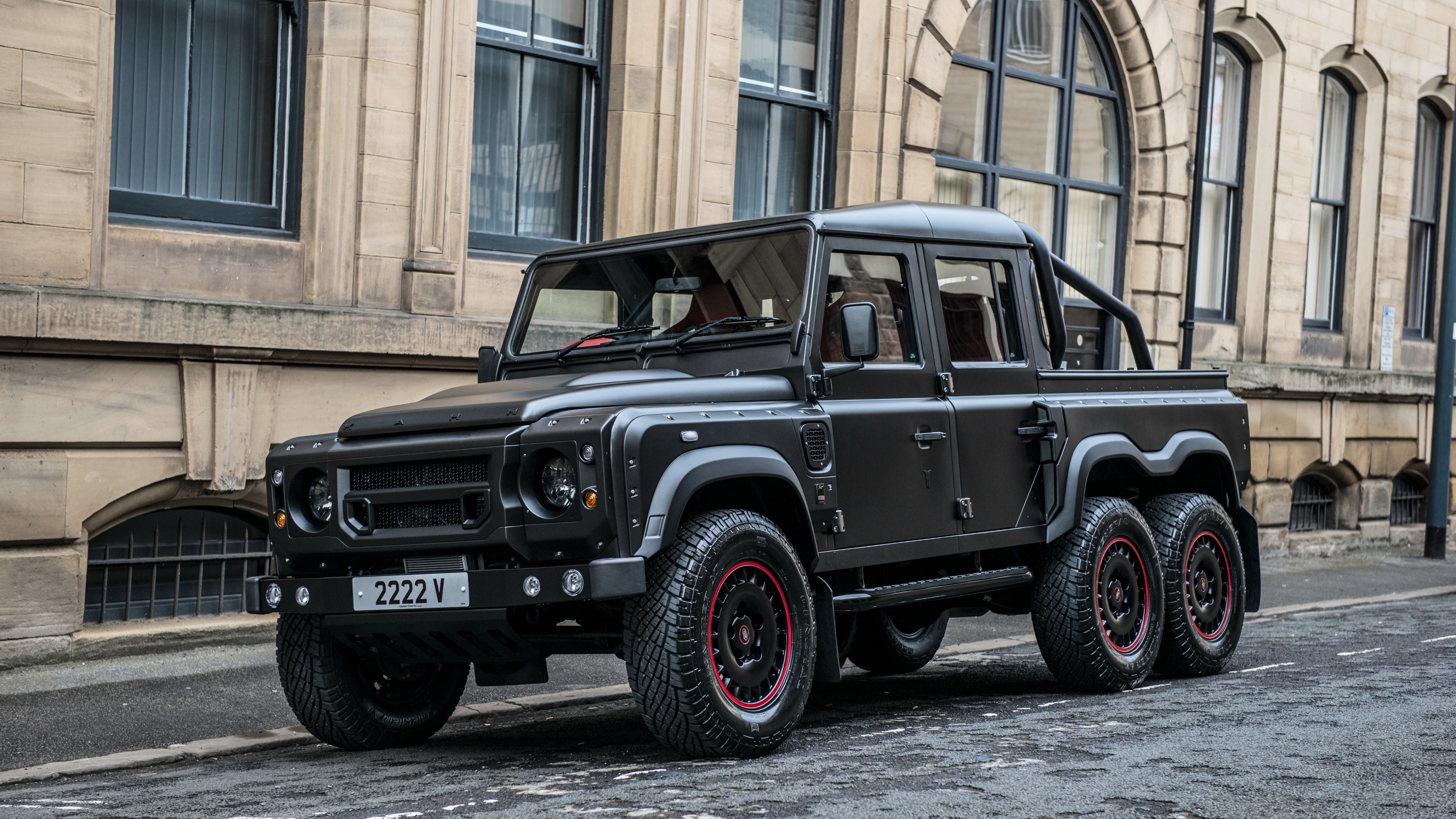 Project Kahn Flying Huntsman 110 6x6, Double Cab, Pickup, black, HD Wallpaper