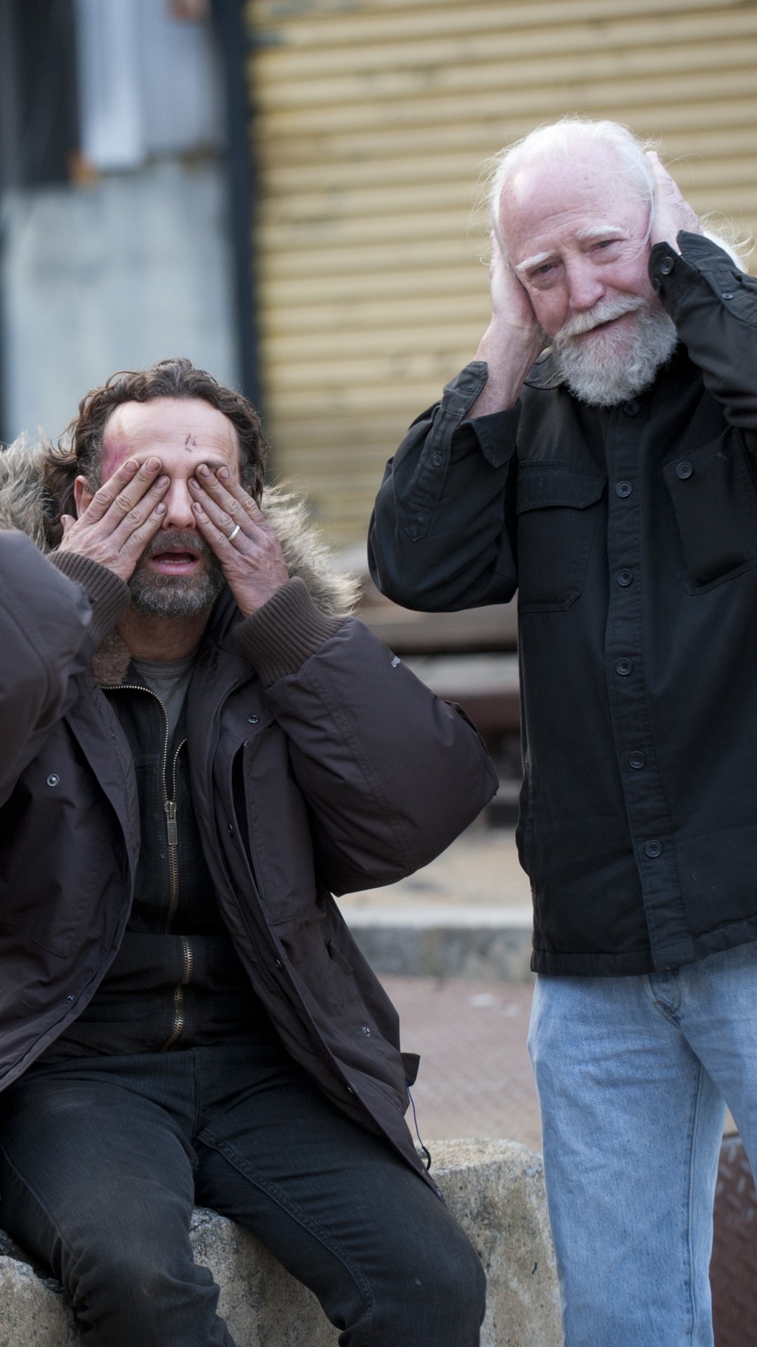 TV Show The Walking Dead, Scott Wilson, Rick Grimes, Hershel Greene, Andrew Lincoln, 1080x1920, Phone HD Wallpaper