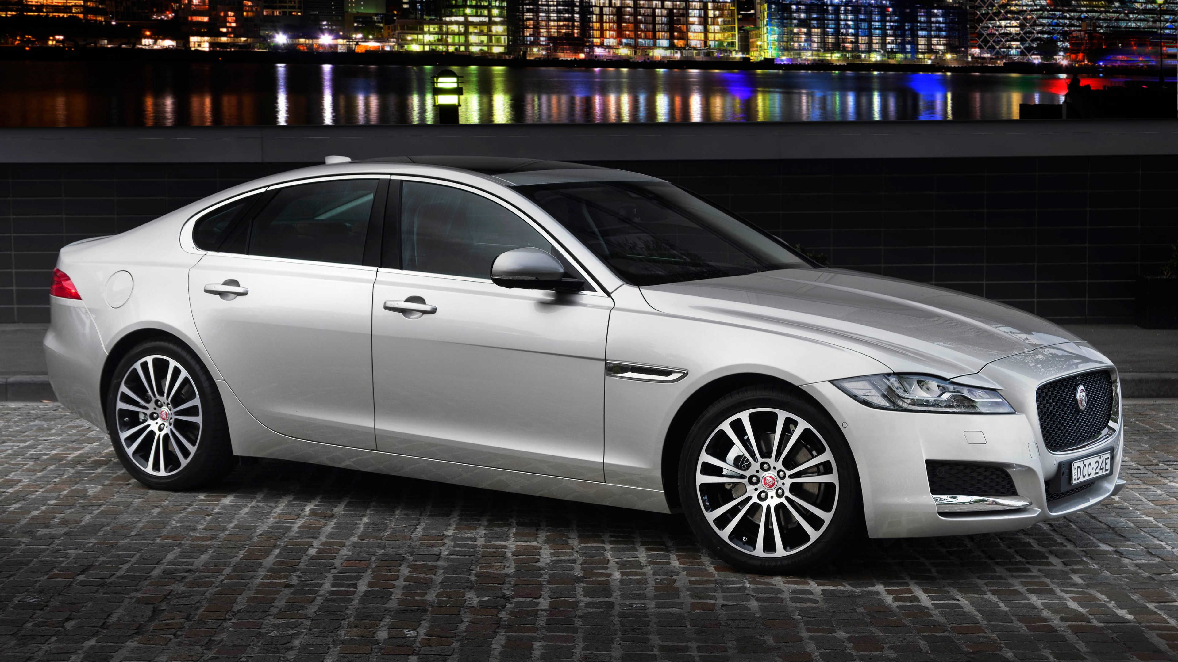 Jaguar XF Portfolio, sedan, grey, HD Wallpaper