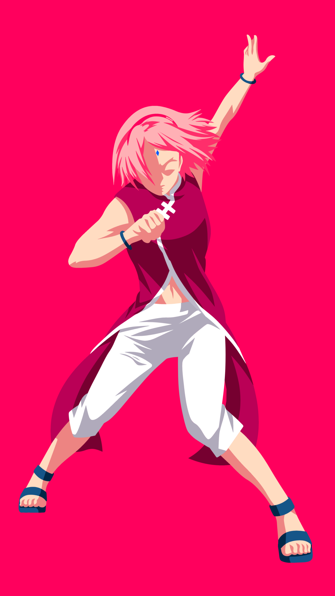 Anime Boruto, Minimalist, Pink Hair, Sakura Haruno, Short Hair, 1080x1920, Phone HD Wallpaper