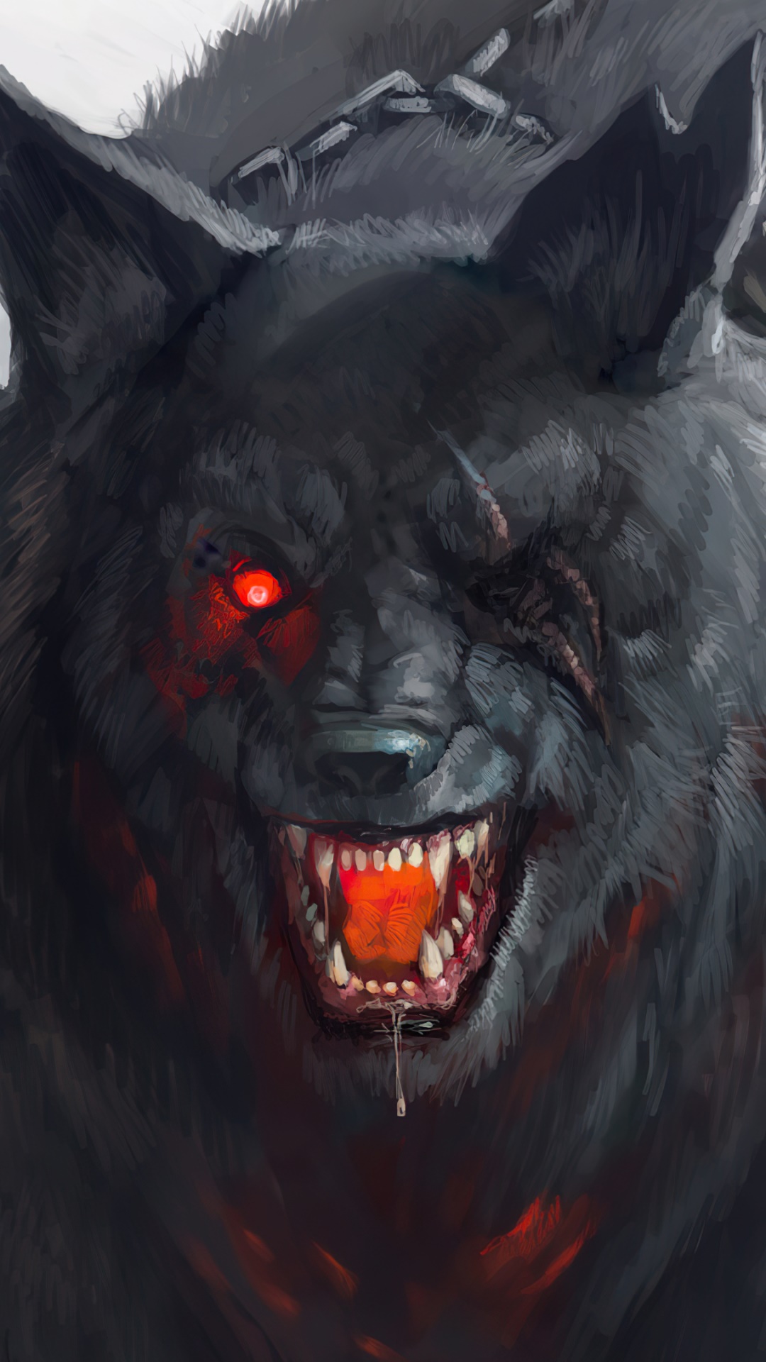 Fantasy Wolf, 1080x1920, Phone HD Wallpaper