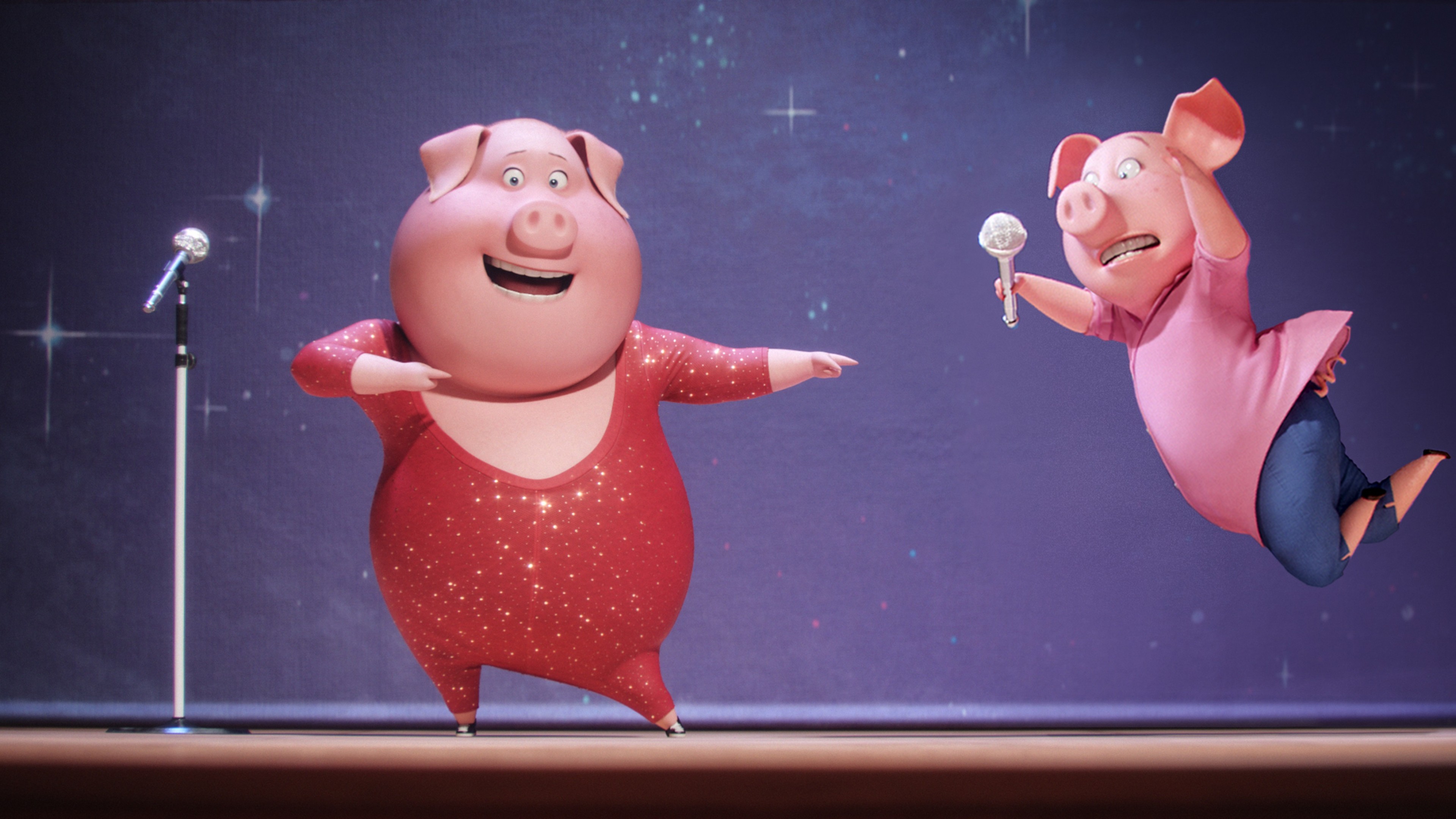 Sing, pig, gaga, best animation movies of 2016, HD Wallpaper