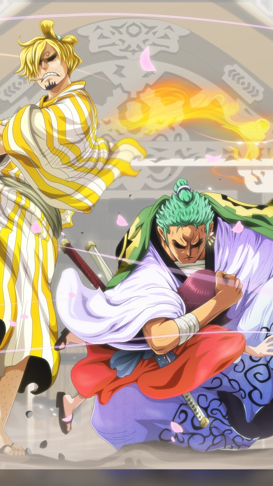 Anime One Piece, Toko (One Piece), Sanji (One Piece), Roronoa Zoro, 1080x1920, Phone HD Wallpaper
