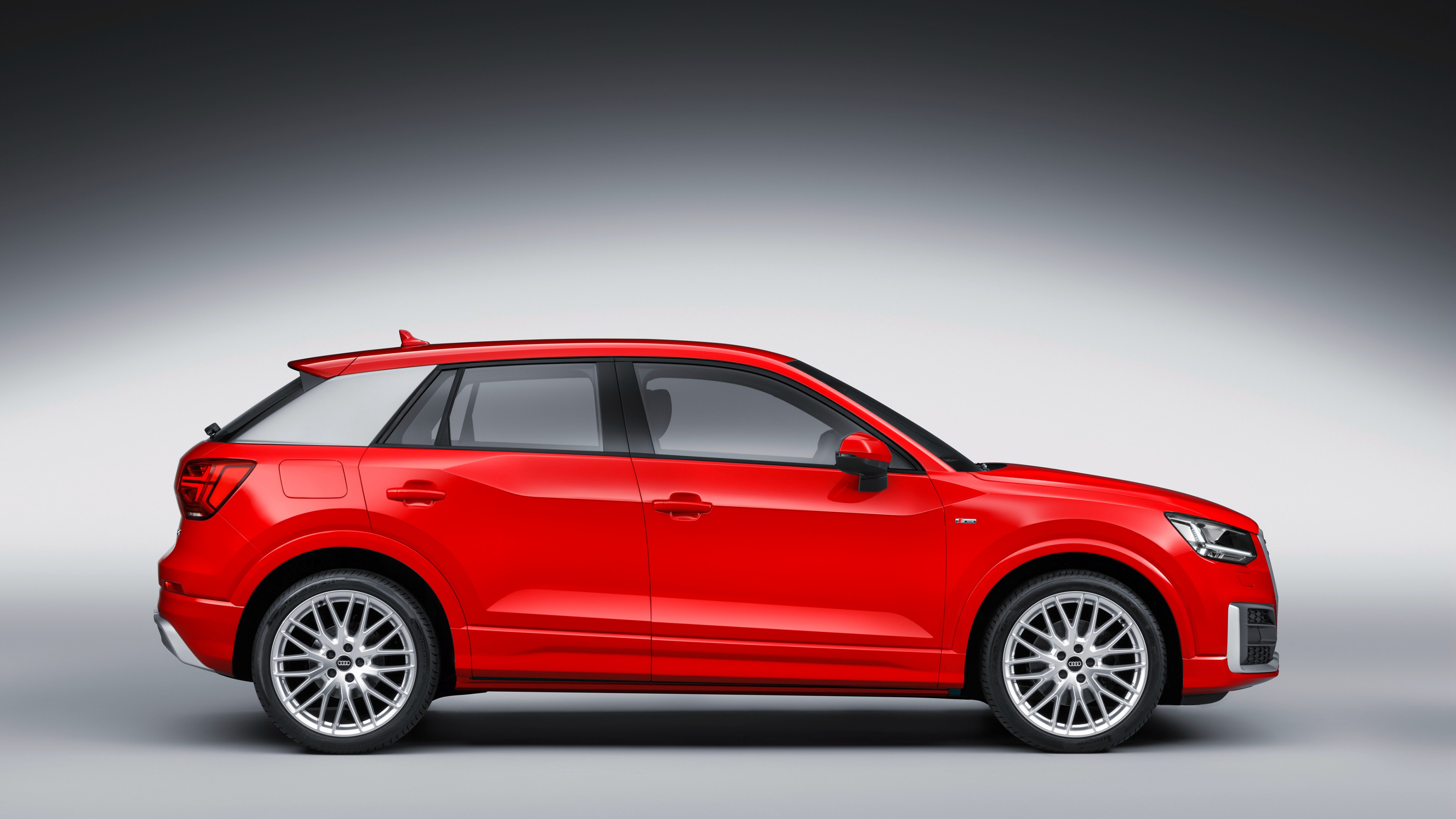 Audi Q2 TFSI quattro S, Geneva Auto Show 2016, crossover, red, HD Wallpaper