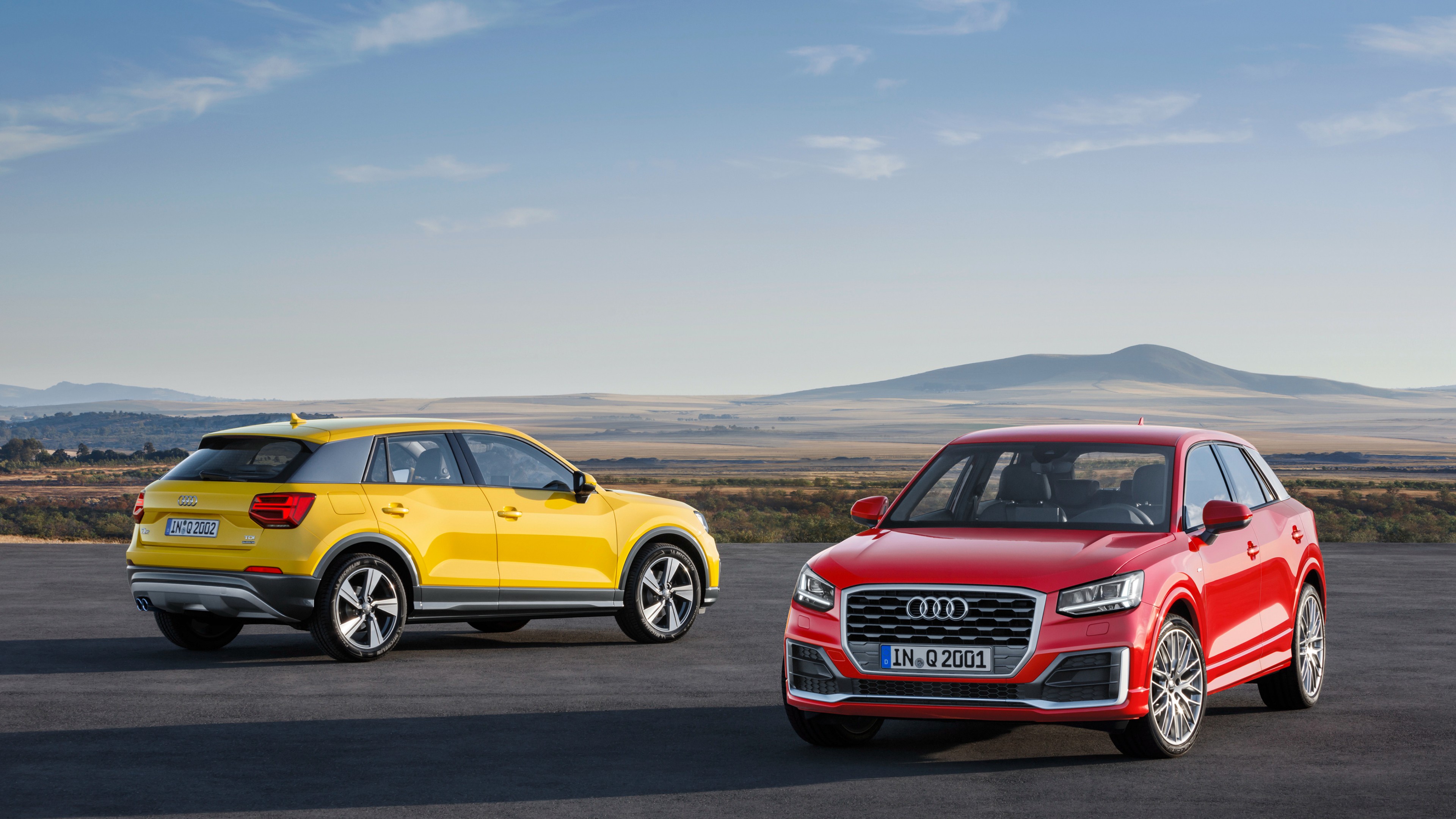 Audi Q2, Geneva Auto Show 2016, crossover, red, HD Wallpaper