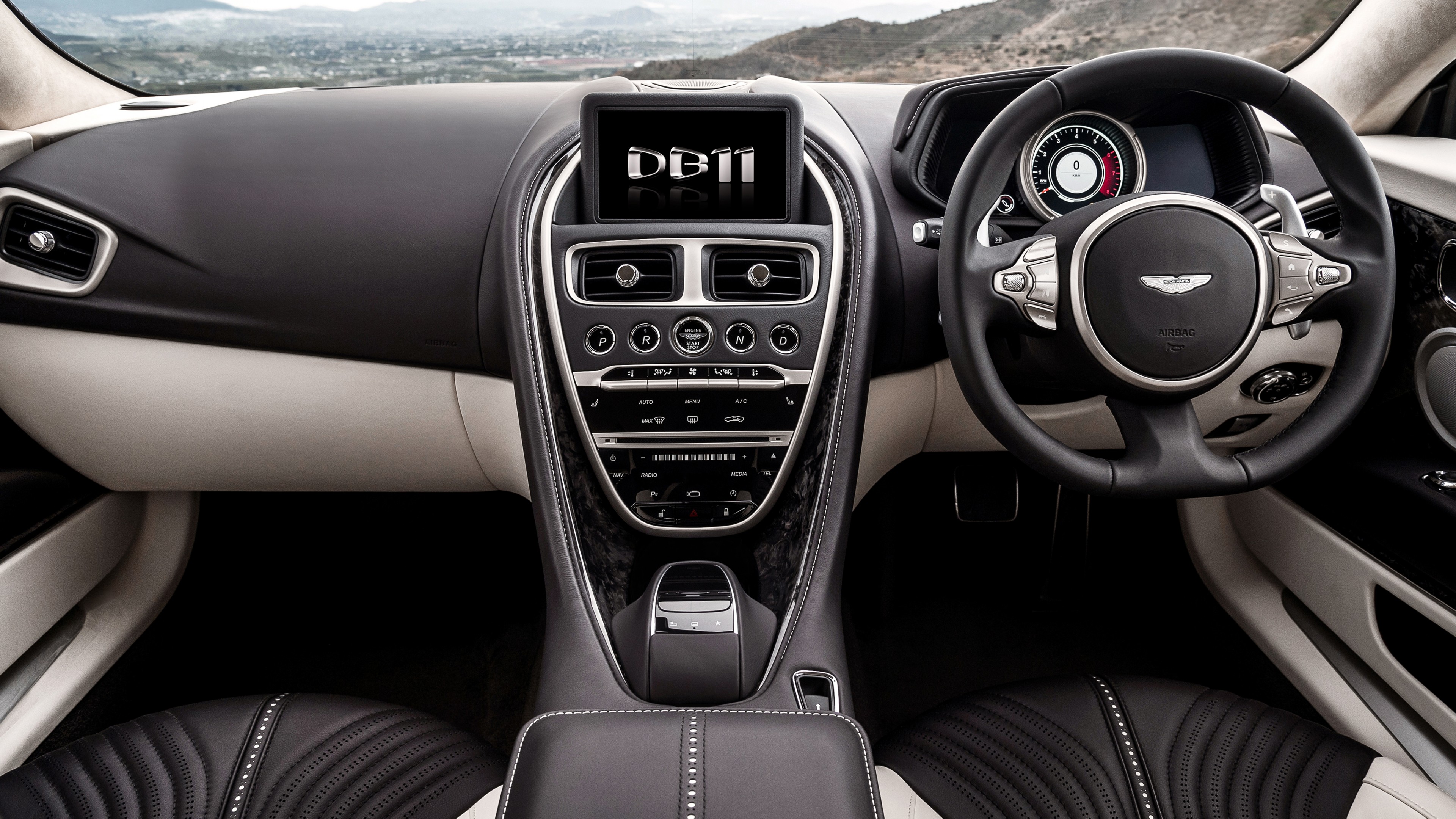Aston Martin DB11, Geneva Auto Show 2016, interior, HD Wallpaper