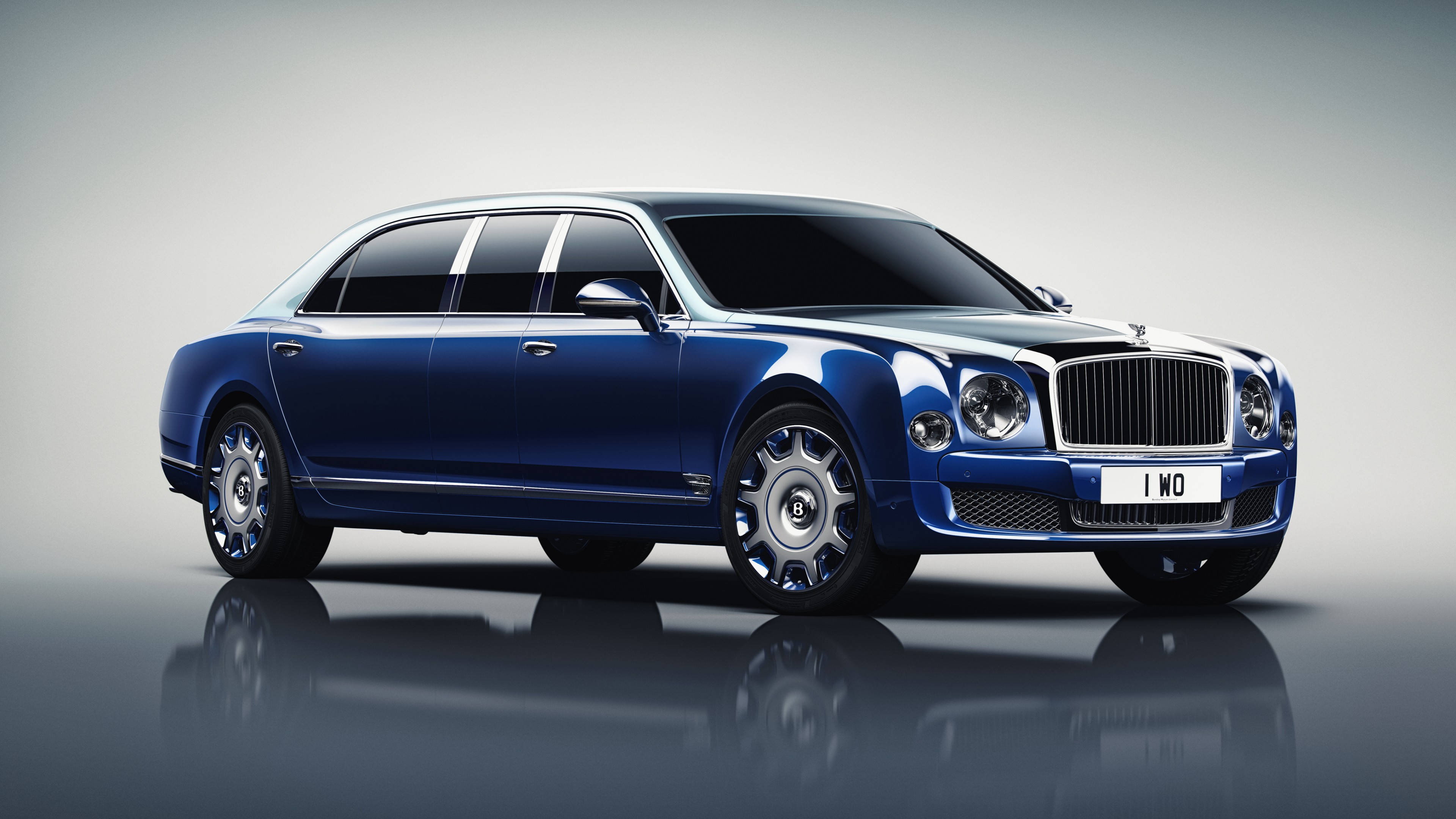 Bentley Mulsanne Grand Limousine, Geneva Auto Show 2016, luxury cars, blue, HD Wallpaper