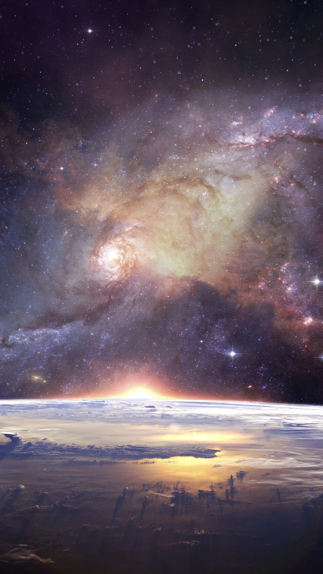 Sci Fi Galaxy, Space, Stars, Planetscape, 1080x1920, Phone HD Wallpaper