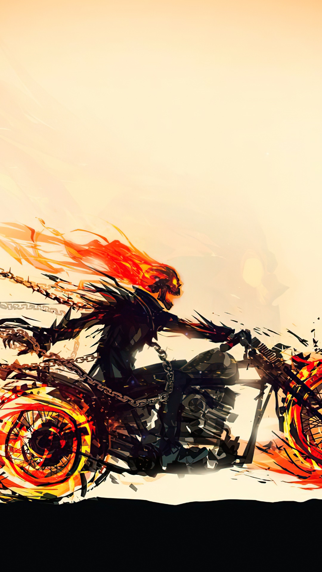 Comics Ghost Rider, Motorcycle, 1080x1920, Phone HD Wallpaper