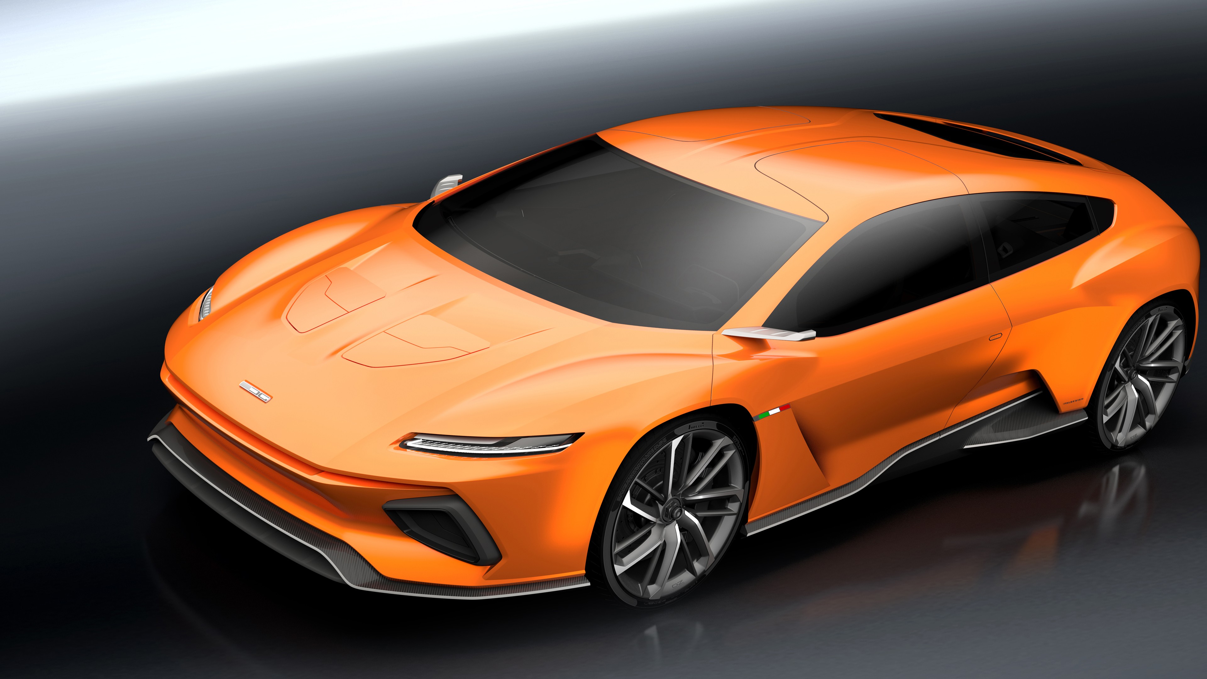 GT Zero, Geneva Auto Show 2016, Shuting break, electric cars, orange, HD Wallpaper
