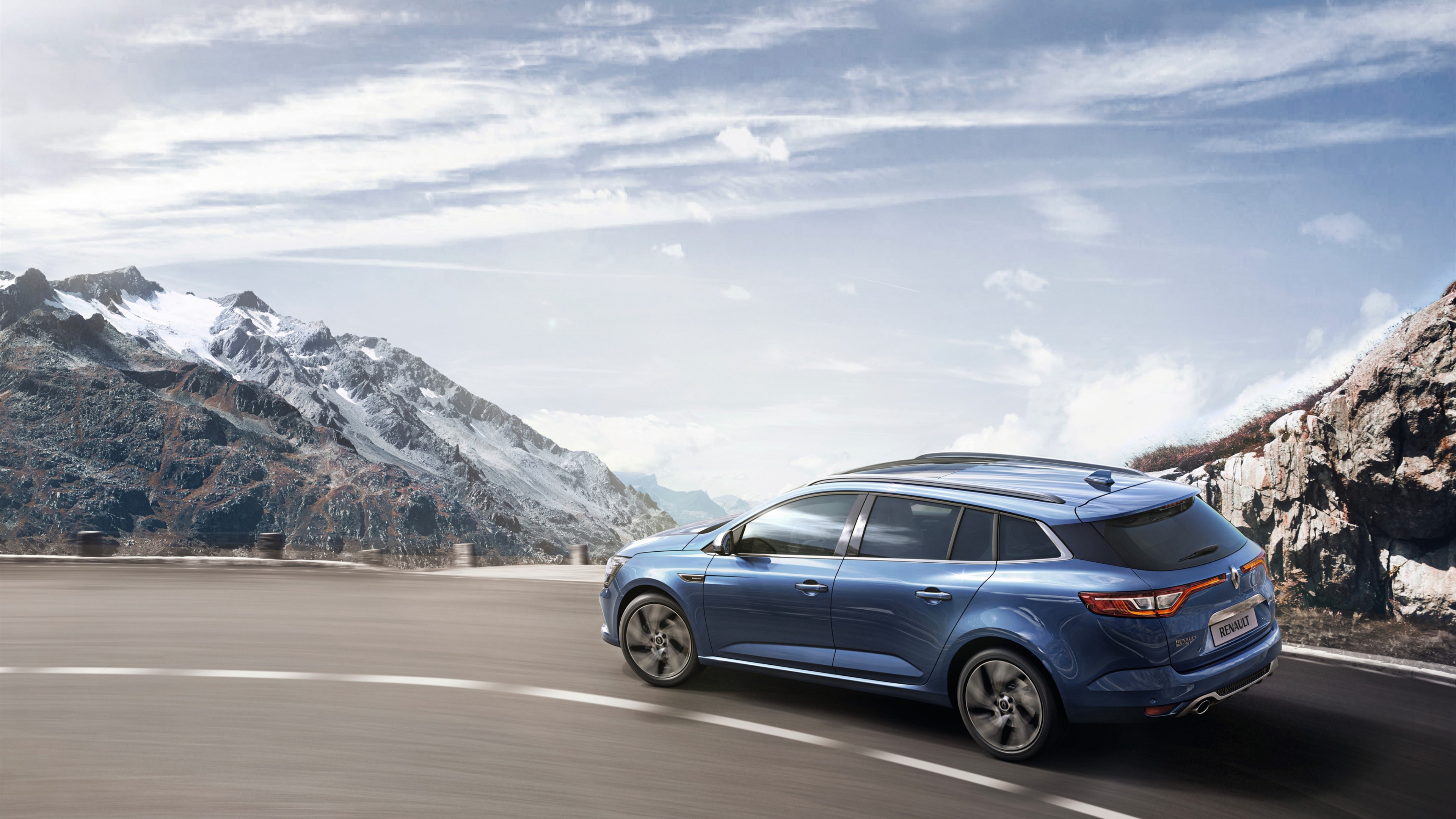 Renault Mégane Estate GT, Geneva Auto Show 2016, blue, HD Wallpaper